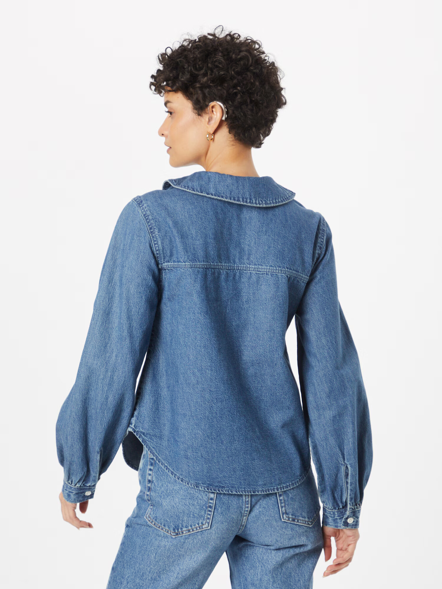 Monki Bluza moder denim - Pepit.si