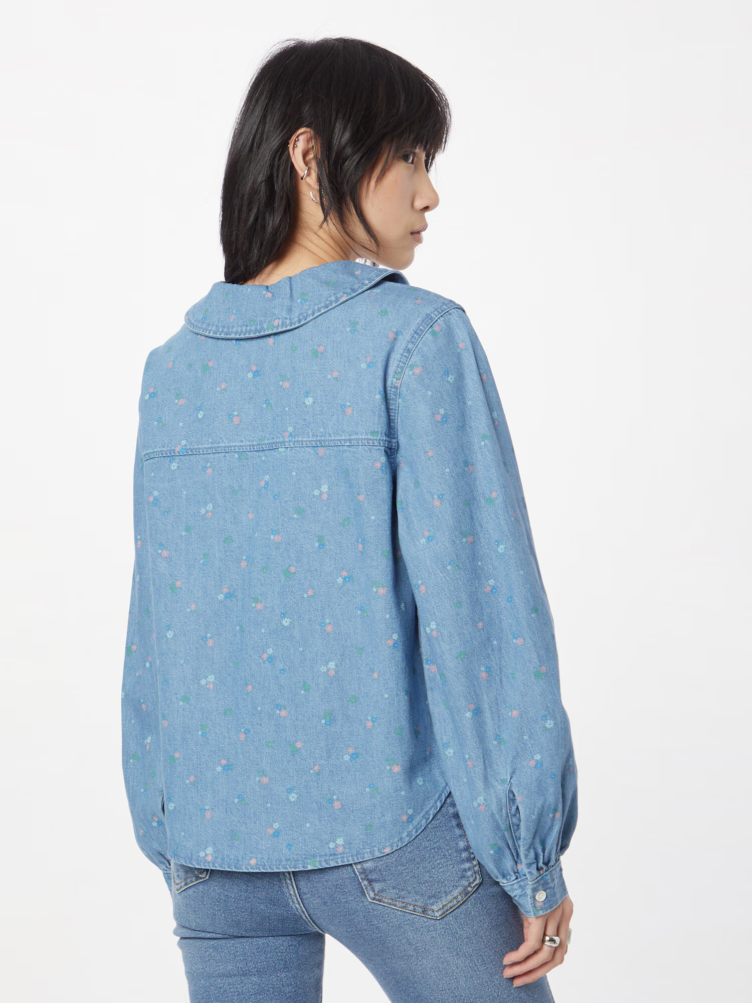 Monki Bluza modra / moder denim / svetlo zelena / roza - Pepit.si