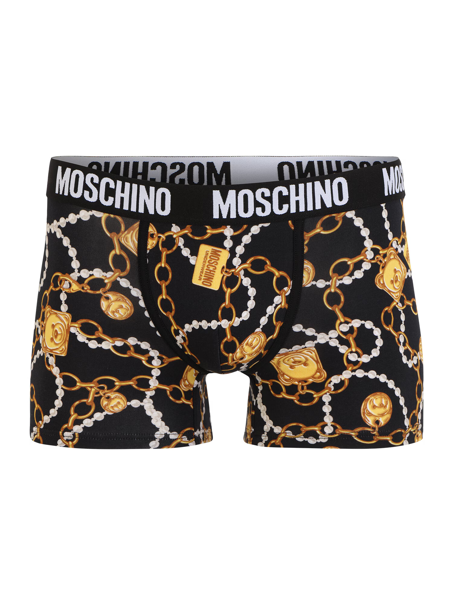 Moschino Underwear Boksarice črna / bela / temno rumena - Pepit.si