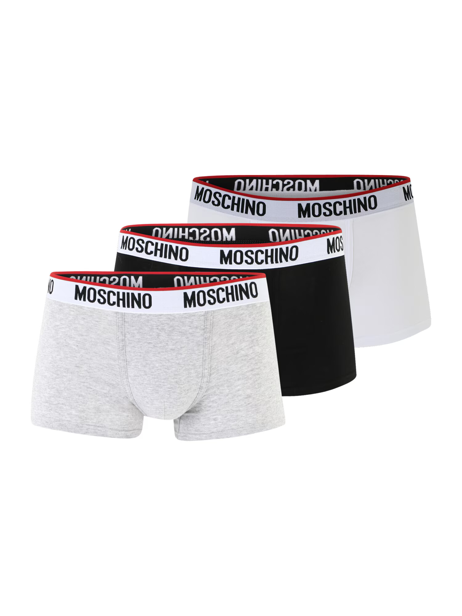 Moschino Underwear Boksarice pegasto siva / rdeča / črna / bela - Pepit.si