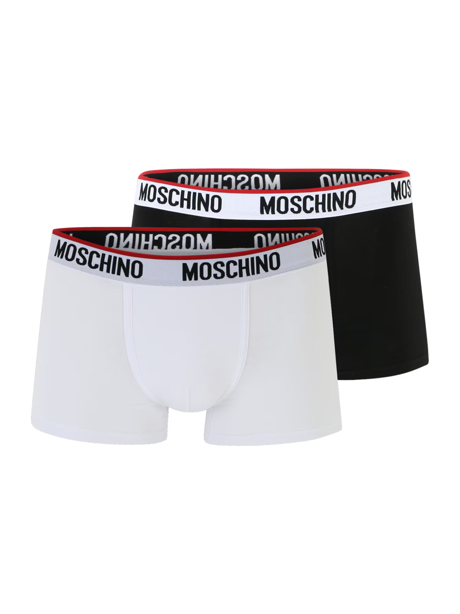 Moschino Underwear Boksarice svetlo siva / rdeča / črna / off-bela - Pepit.si