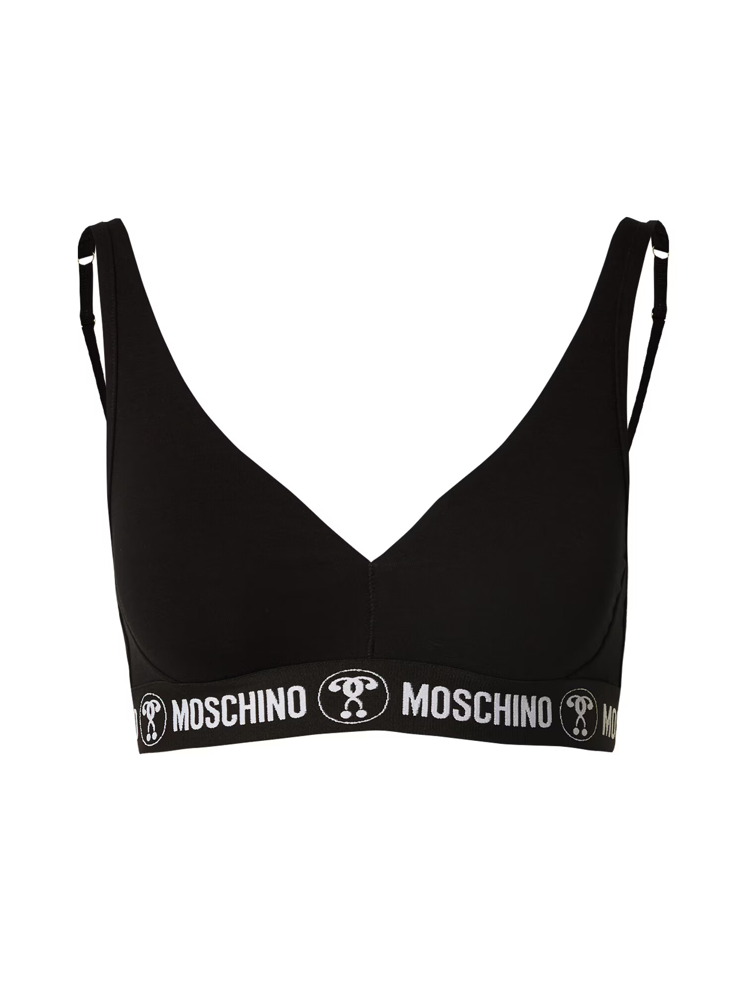 Moschino Underwear Nedrček 'Reggiseno' črna / bela - Pepit.si