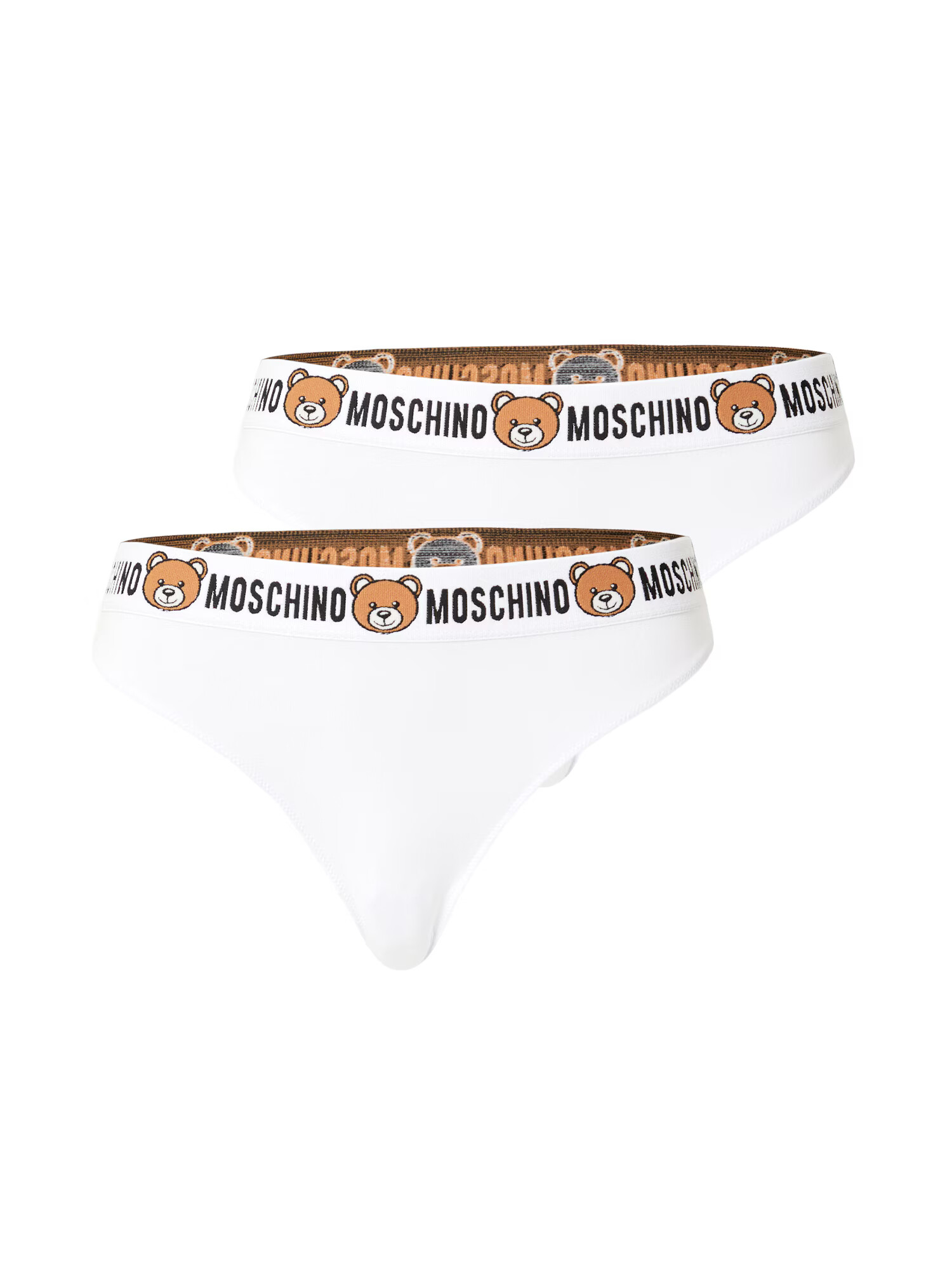 Moschino Underwear Spodnje hlačke rjava / črna / bela - Pepit.si