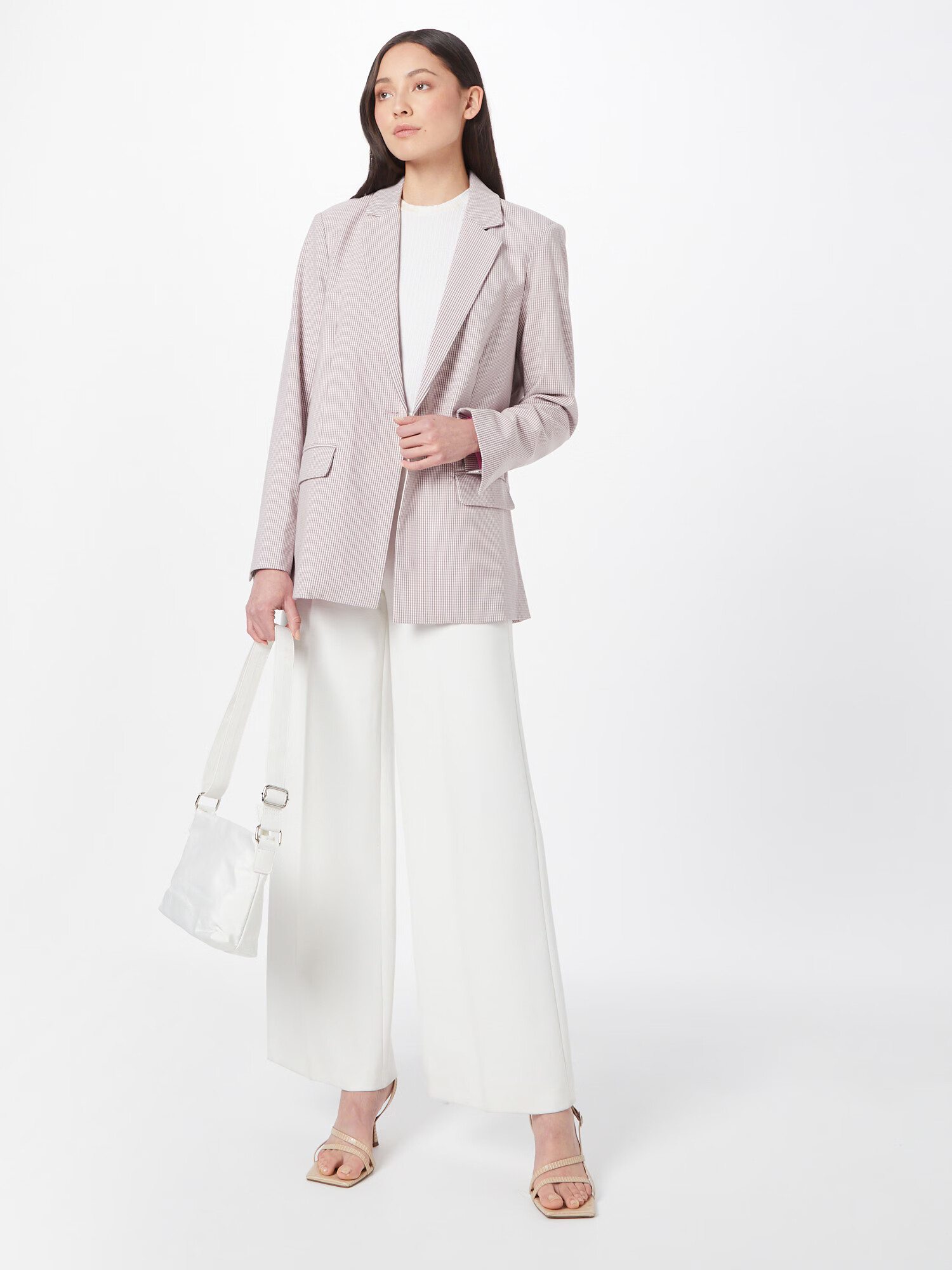 MOSS COPENHAGEN Blazer 'Jaida' lila / temno liila / bela - Pepit.si