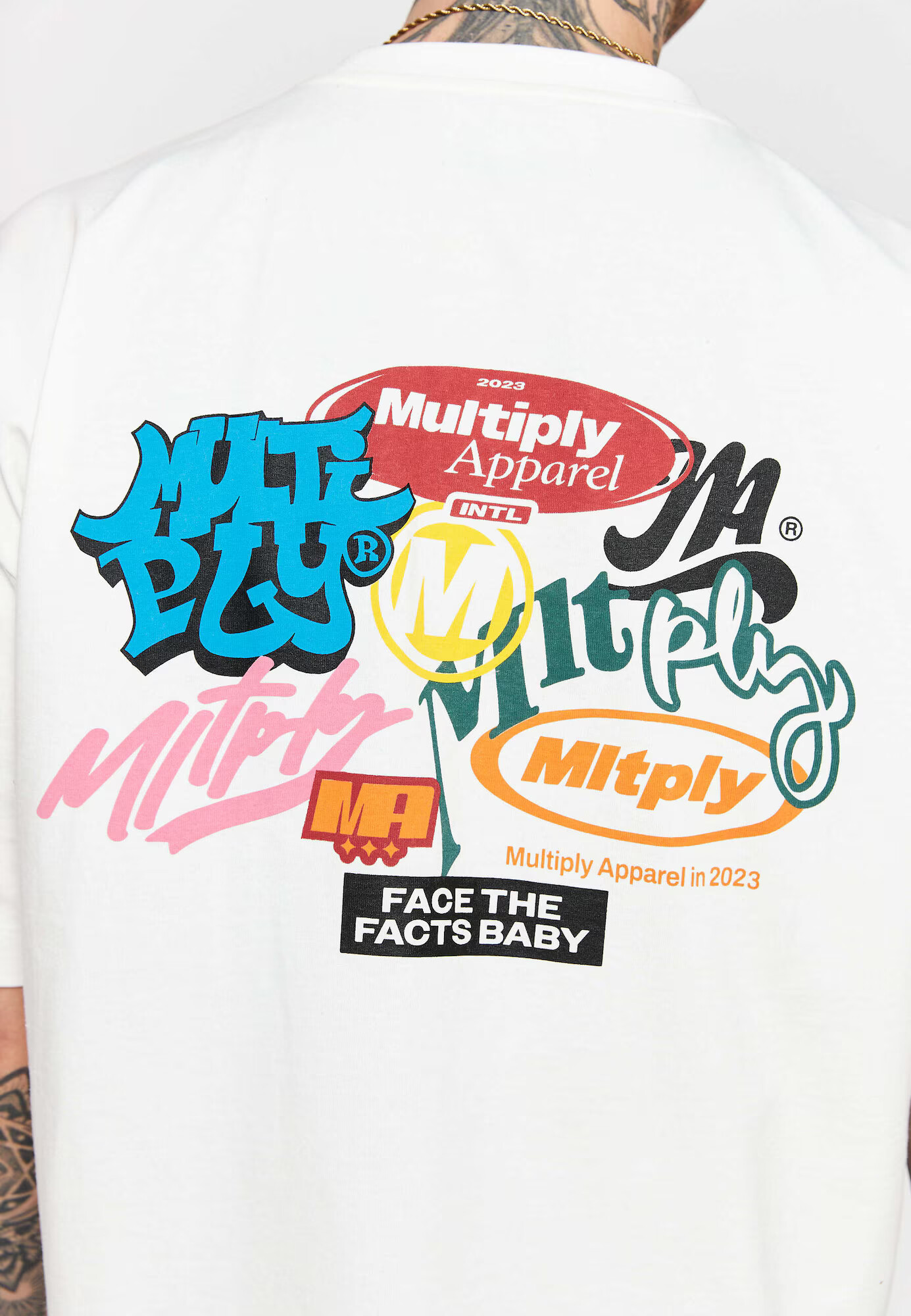 Multiply Apparel Majica mešane barve / bela - Pepit.si