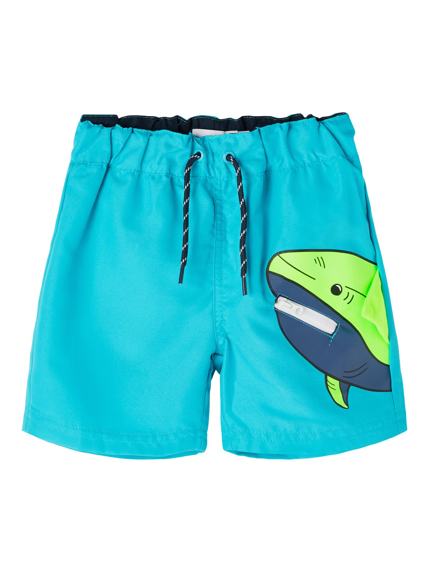 NAME IT Badeshorts temno modra / cijansko modra / svetlo zelena - Pepit.si