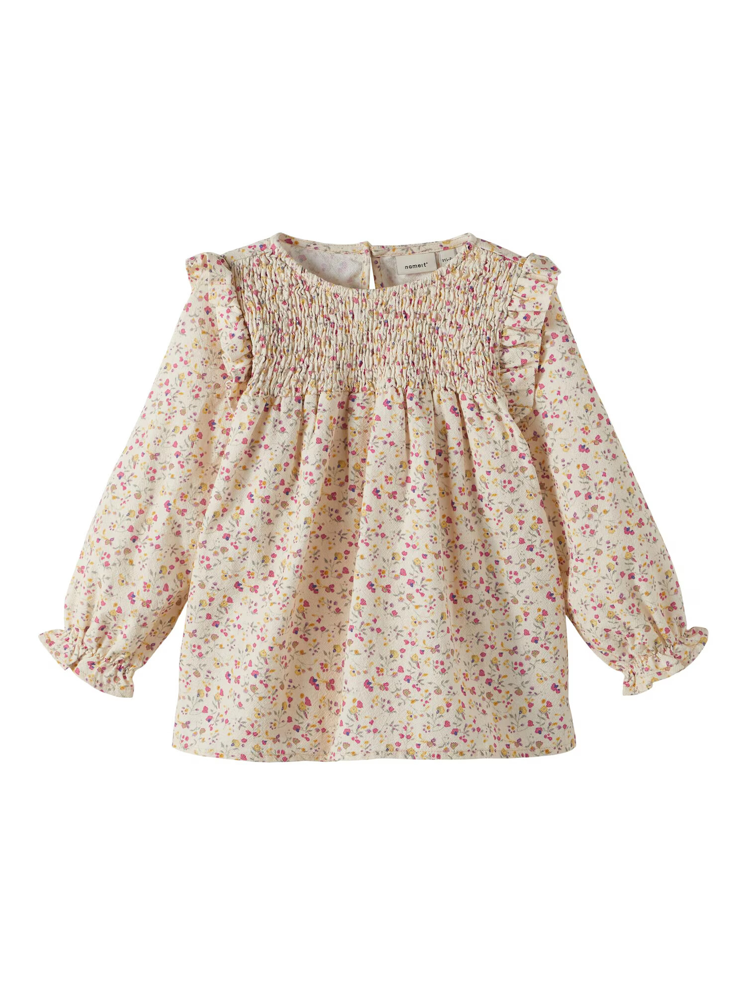 NAME IT Bluza 'Lilli' kremna / rumena / pastelno zelena / roza - Pepit.si