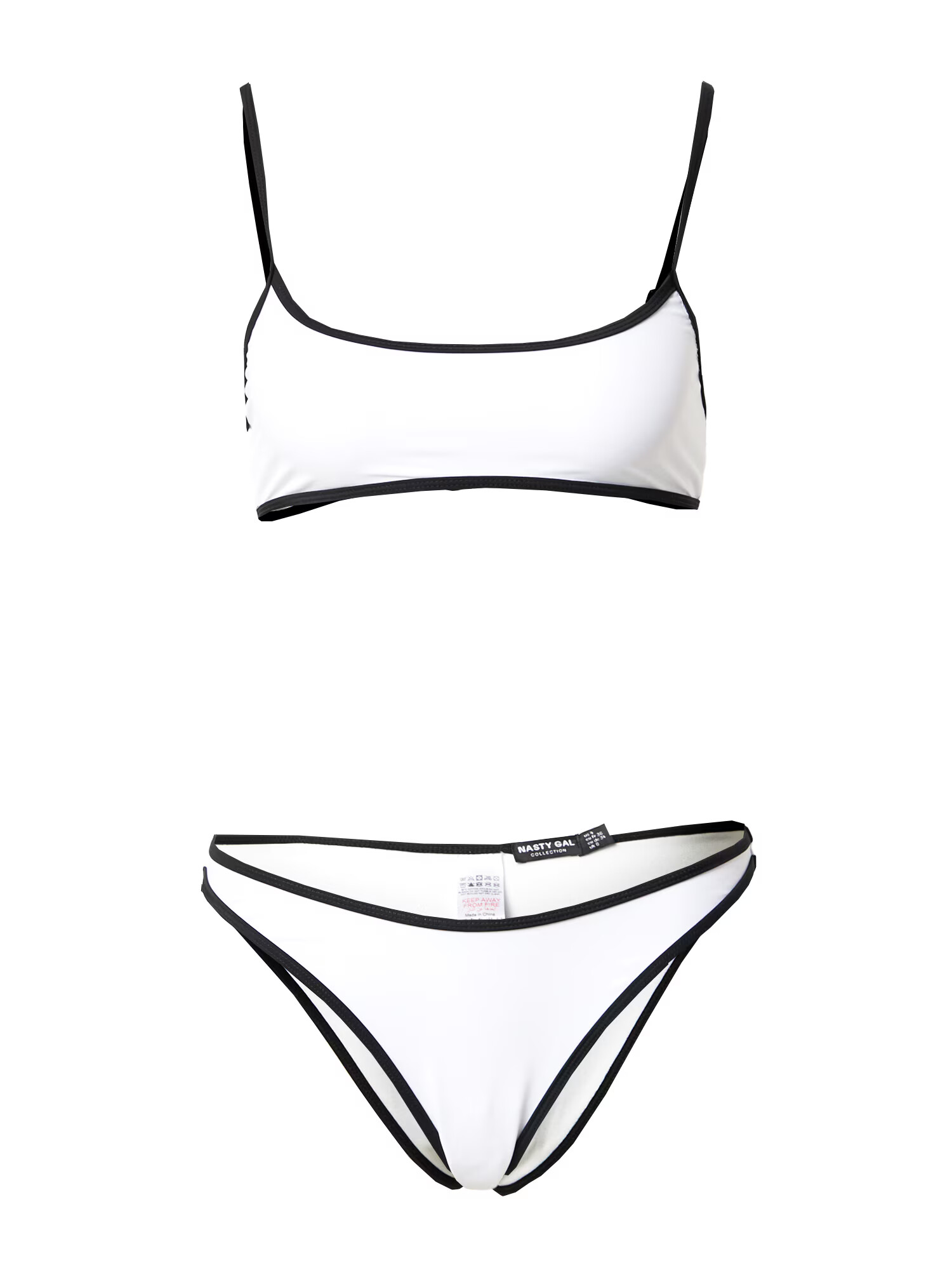 Nasty Gal Bikini črna / bela - Pepit.si