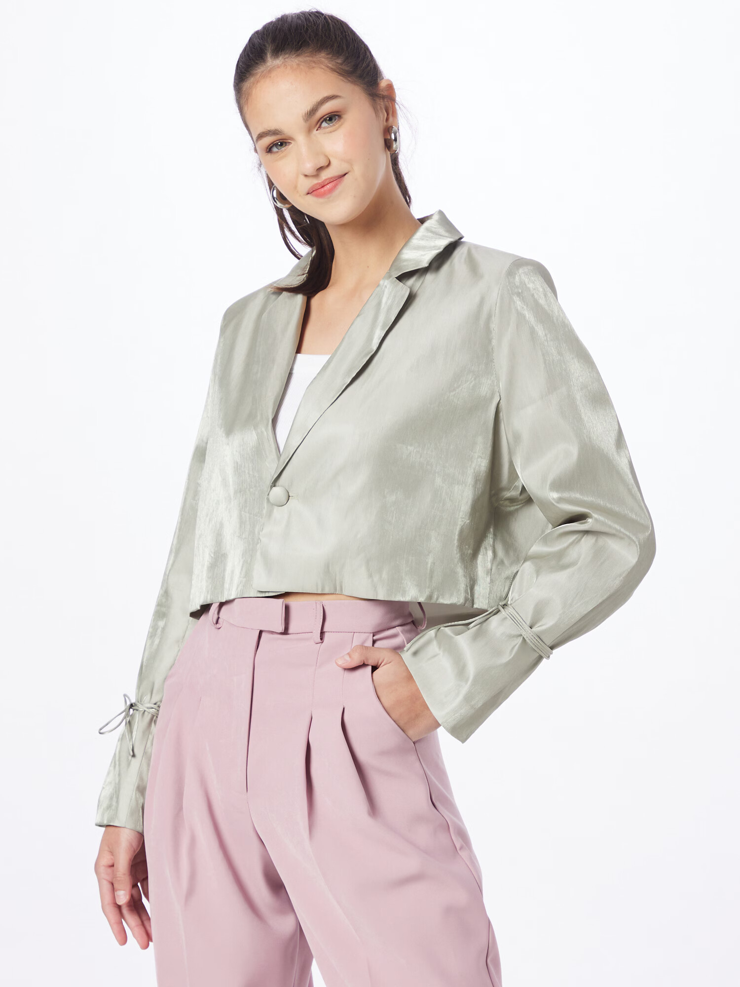 Nasty Gal Blazer pastelno zelena - Pepit.si