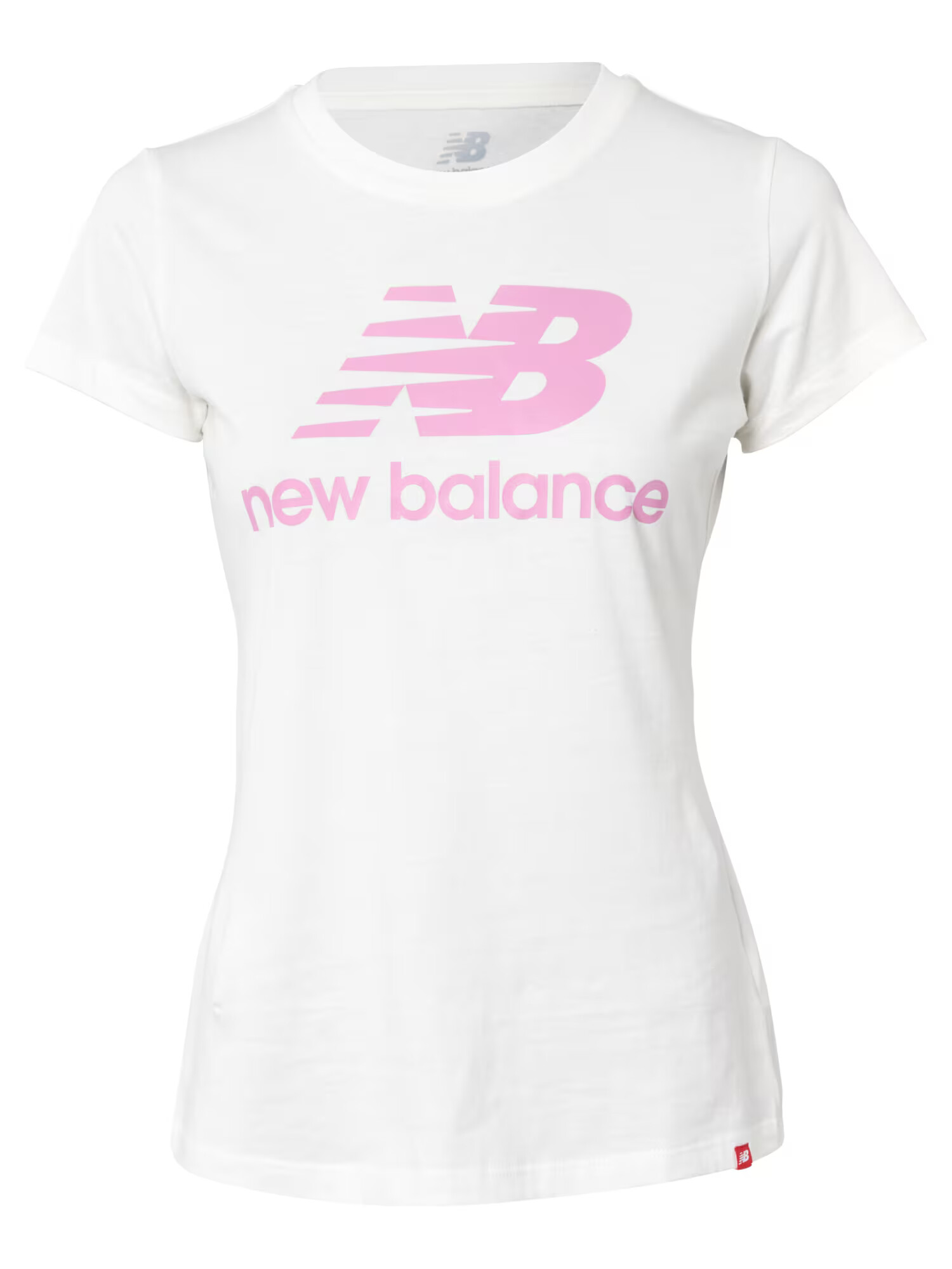 new balance Funkcionalna majica svetlo roza / bela - Pepit.si