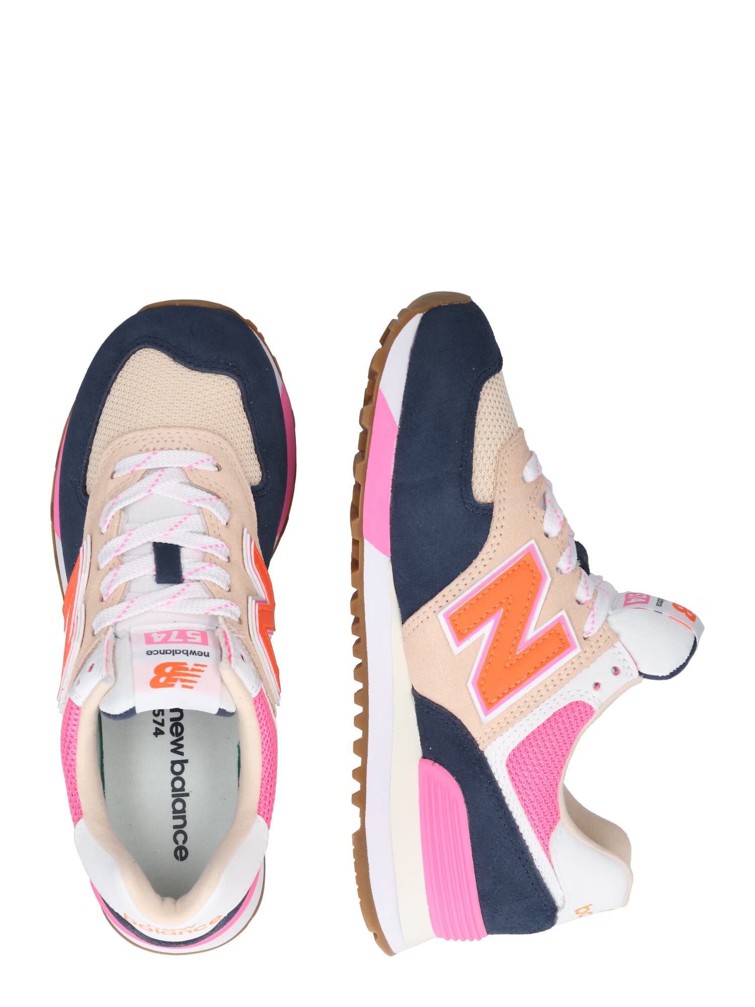 new balance Nizke superge '574' svetlo bež / mornarska / temno oranžna / roza / bela - Pepit.si