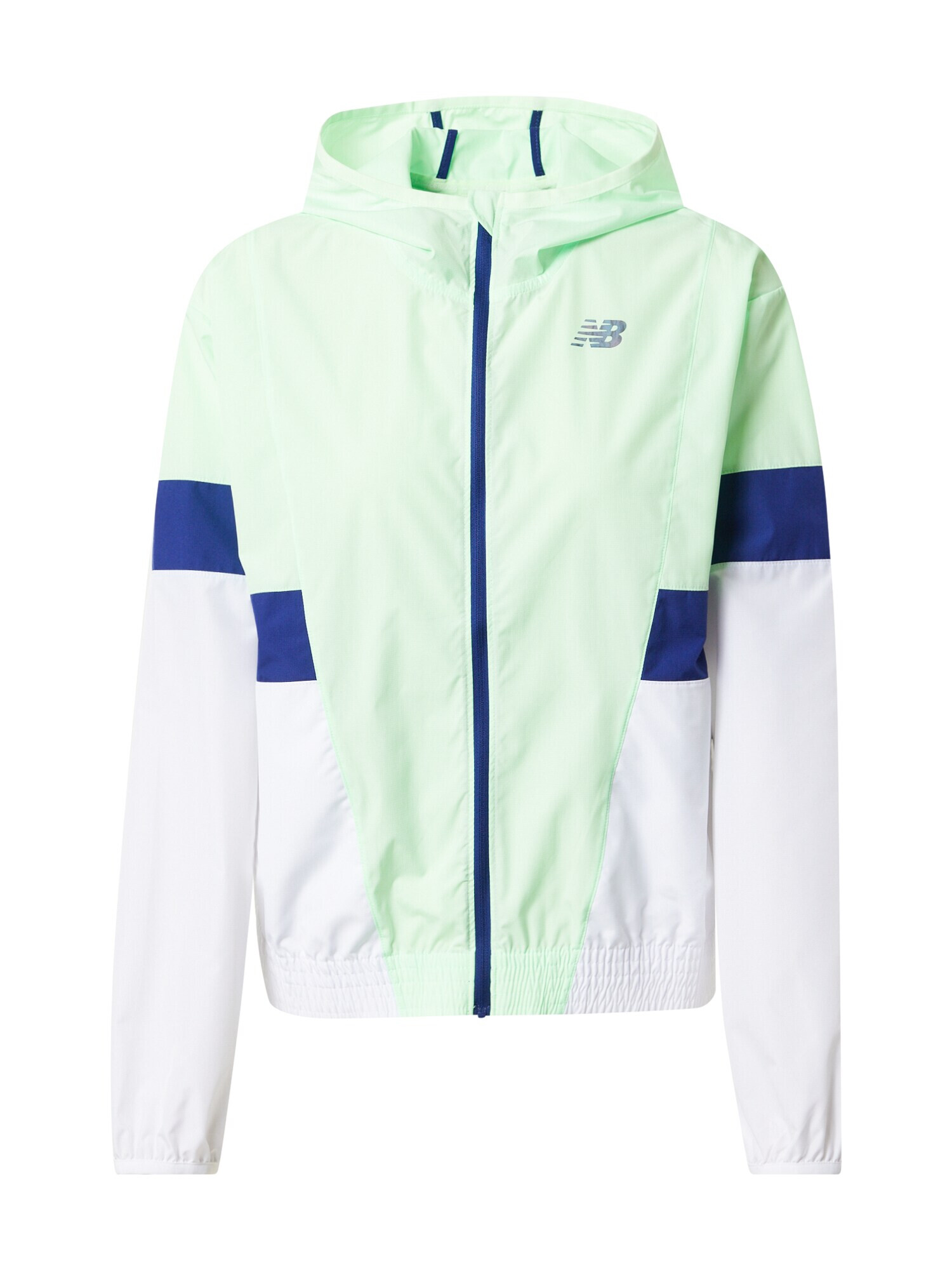 new balance Sportjacke bela / pastelno zelena / temno modra - Pepit.si