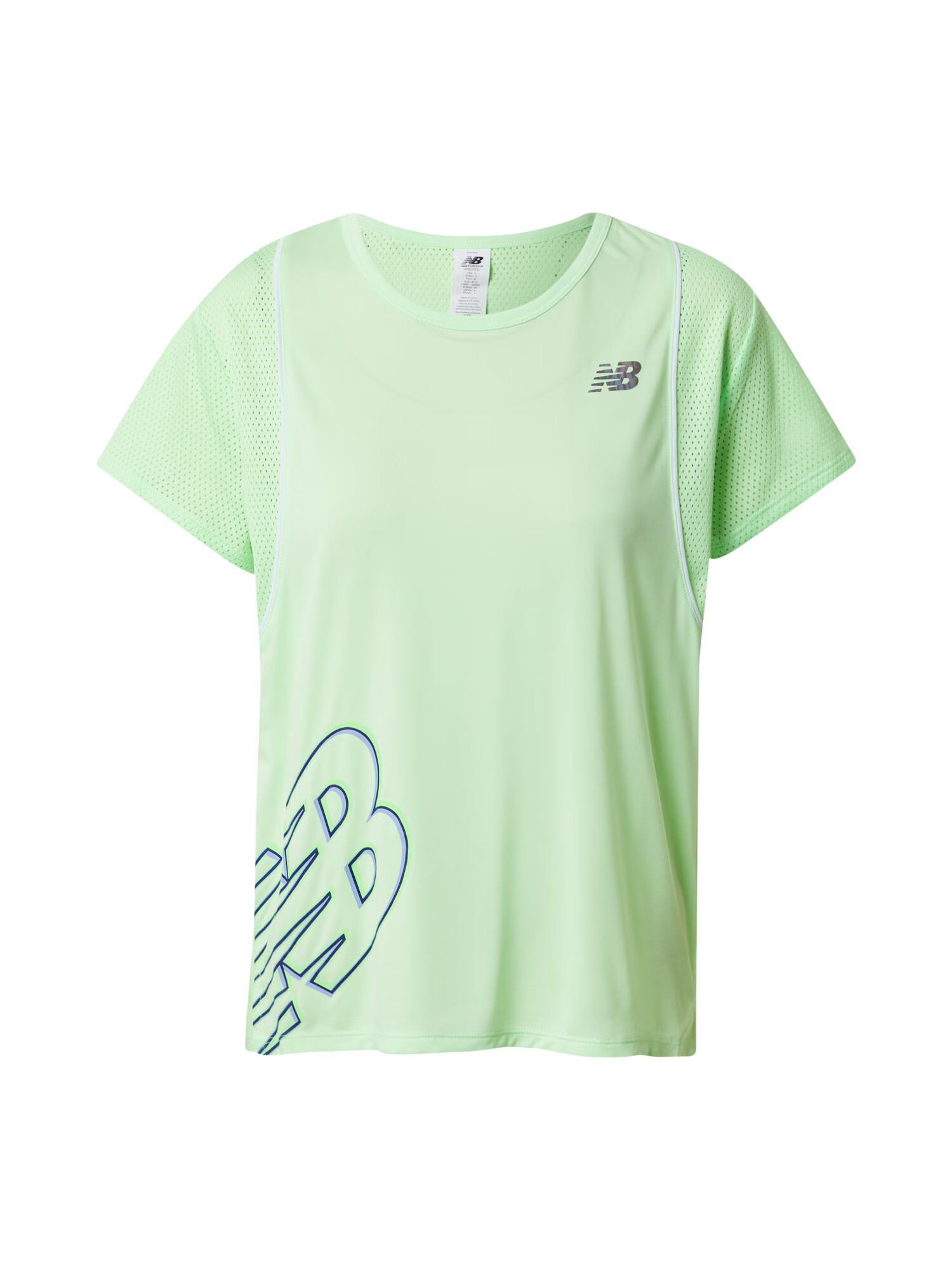 new balance Sportshirt svetlo zelena / temno modra / svetlo lila - Pepit.si