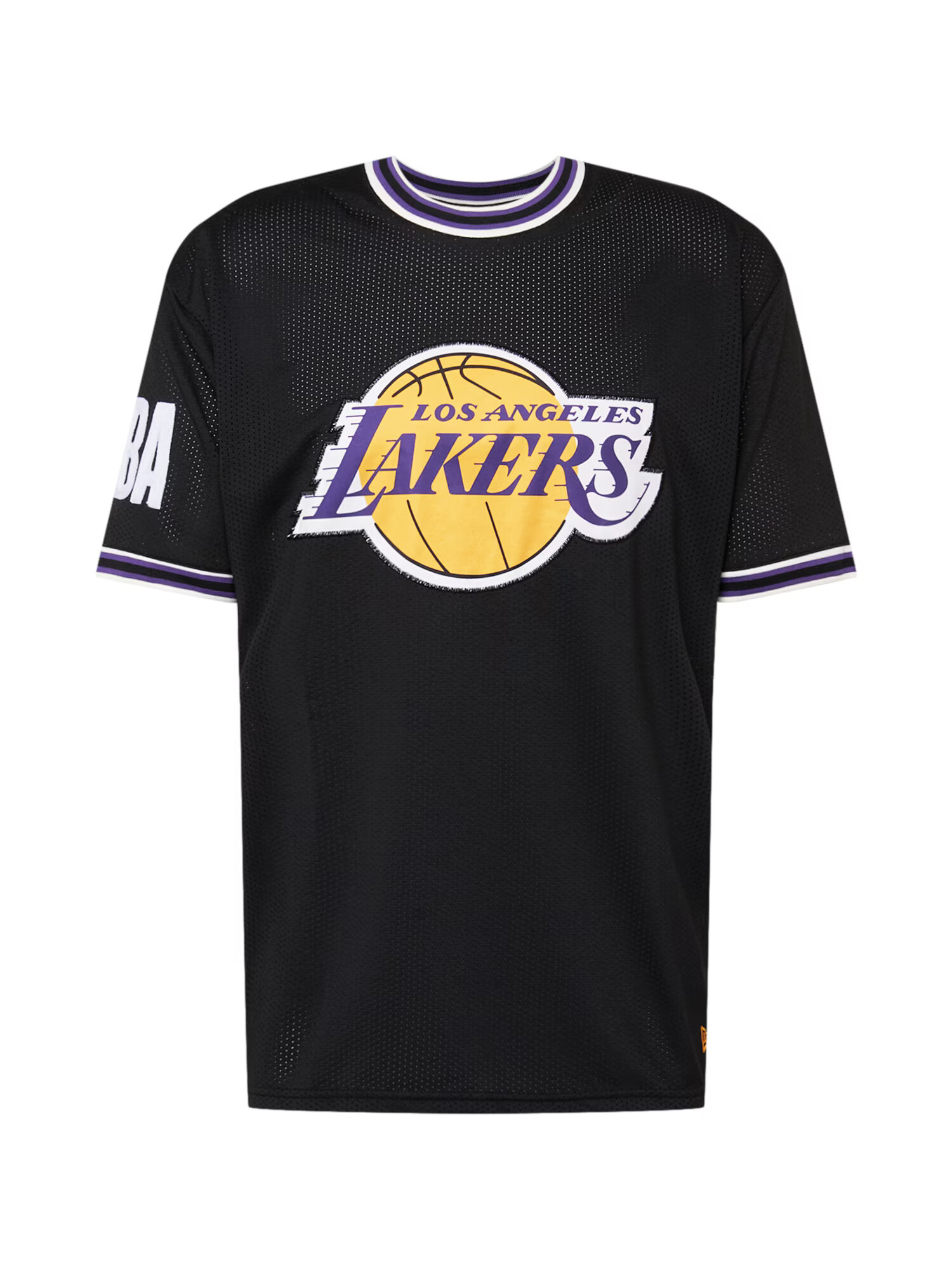 NEW ERA Shirt 'Los Angeles Lakers' črna / temno liila / bela / oranžna - Pepit.si