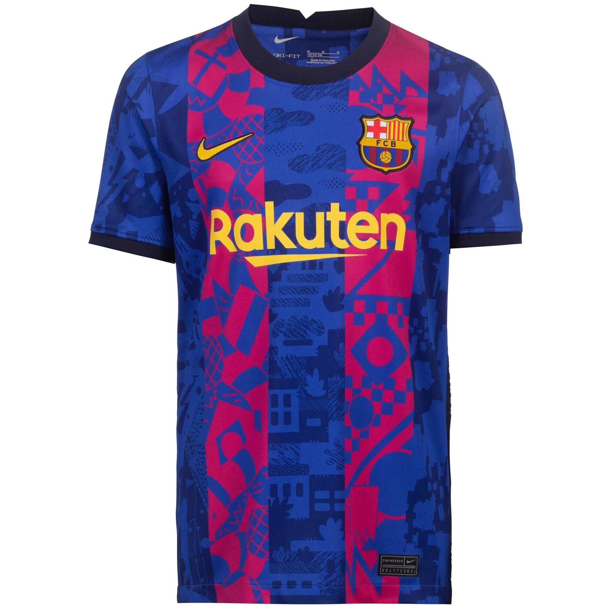 NIKE Funkcionalna majica 'FC Barcelona 21-22 3rd' modra / mešane barve - Pepit.si