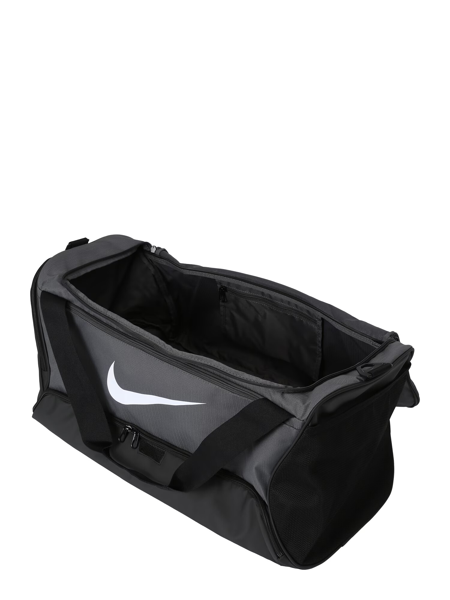 NIKE Športna torba 'Brasilia 9.5' siva / črna / bela - Pepit.si