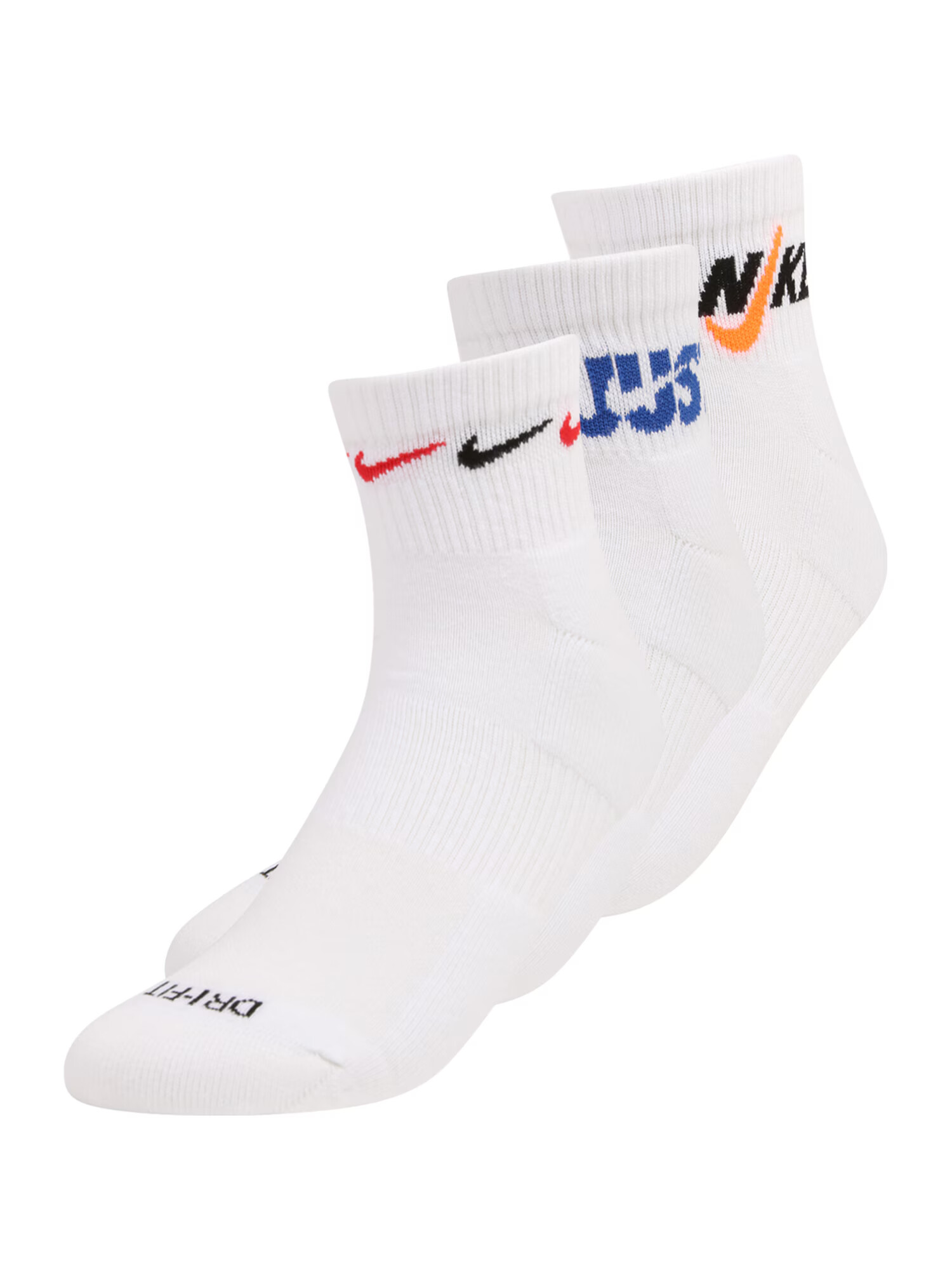 NIKE Športne nogavice bela / črna / modra / rdeča - Pepit.si