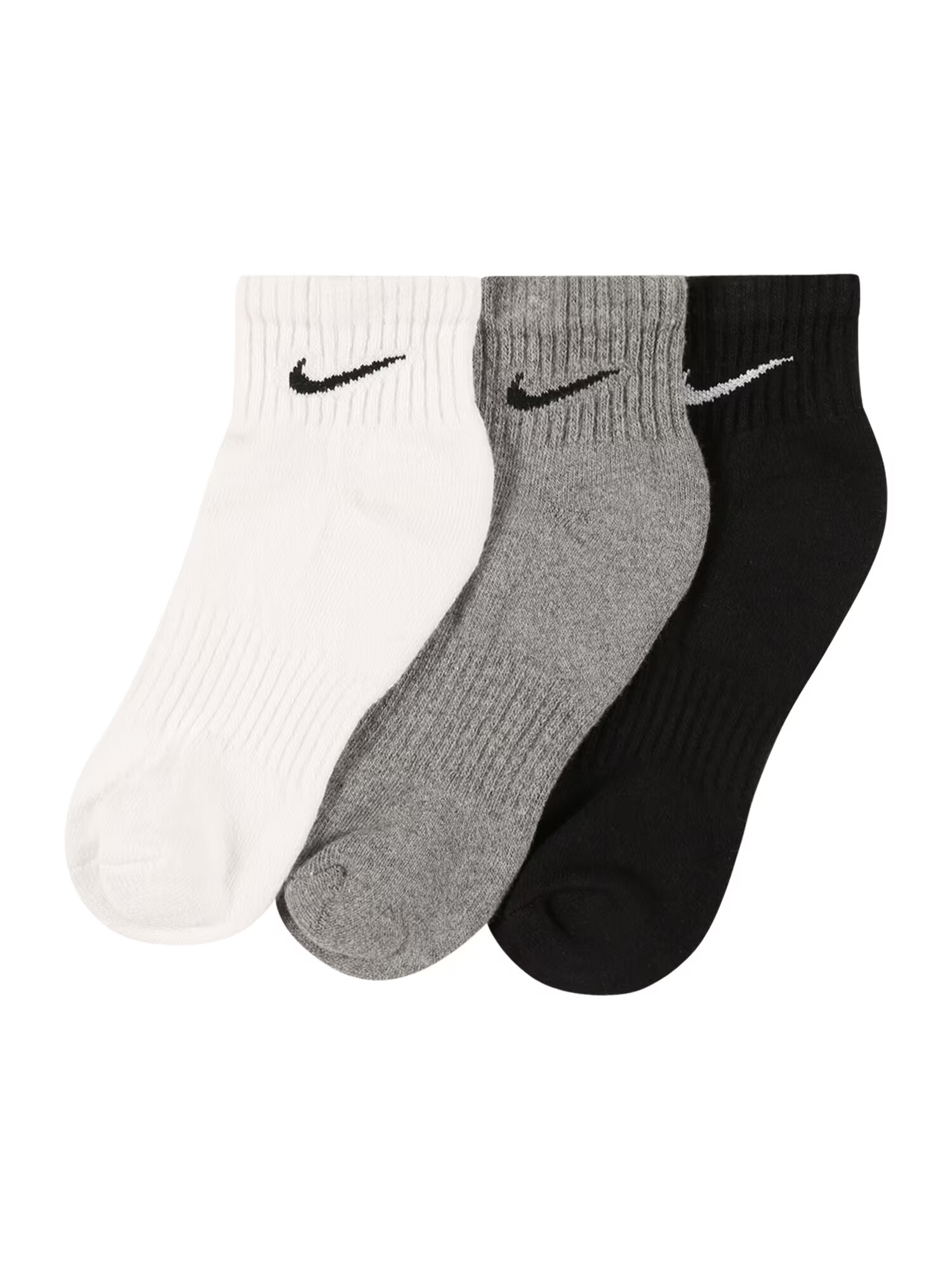 NIKE Športne nogavice 'EVERYDAY CUSH' pegasto siva / črna / bela - Pepit.si