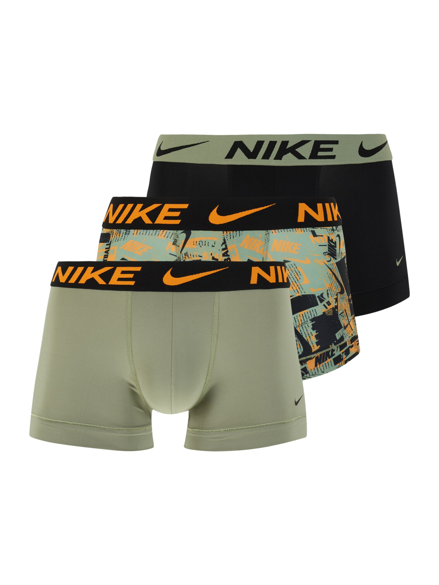 NIKE Športne spodnjice kaki / oranžna / črna - Pepit.si