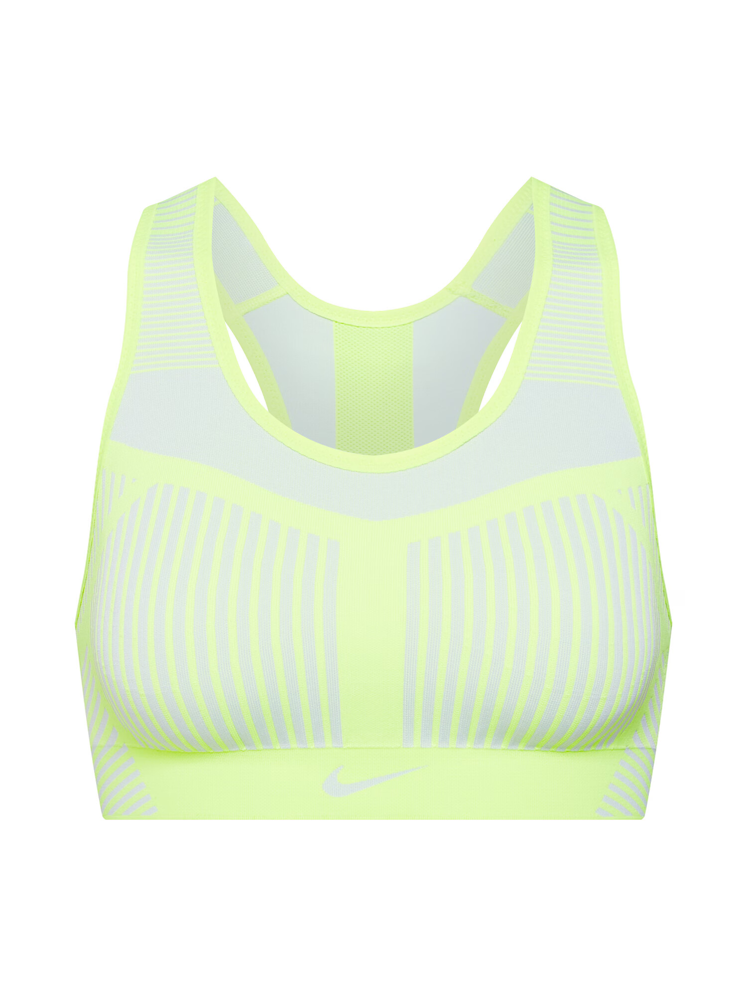 NIKE Športni nederček 'FE/NOM Flyknit High Support Sports Bra' rumena / bela - Pepit.si