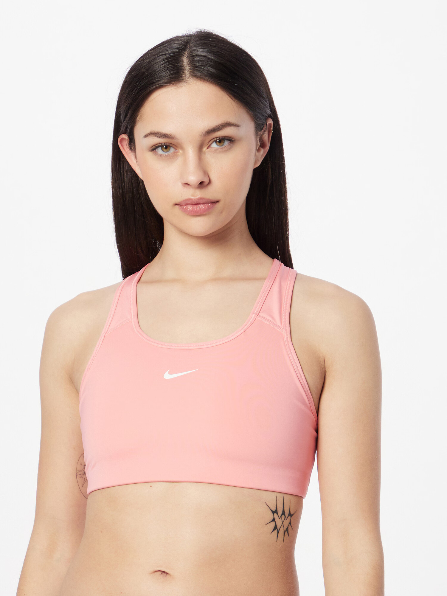 NIKE Športni nederček rosé / bela - Pepit.si