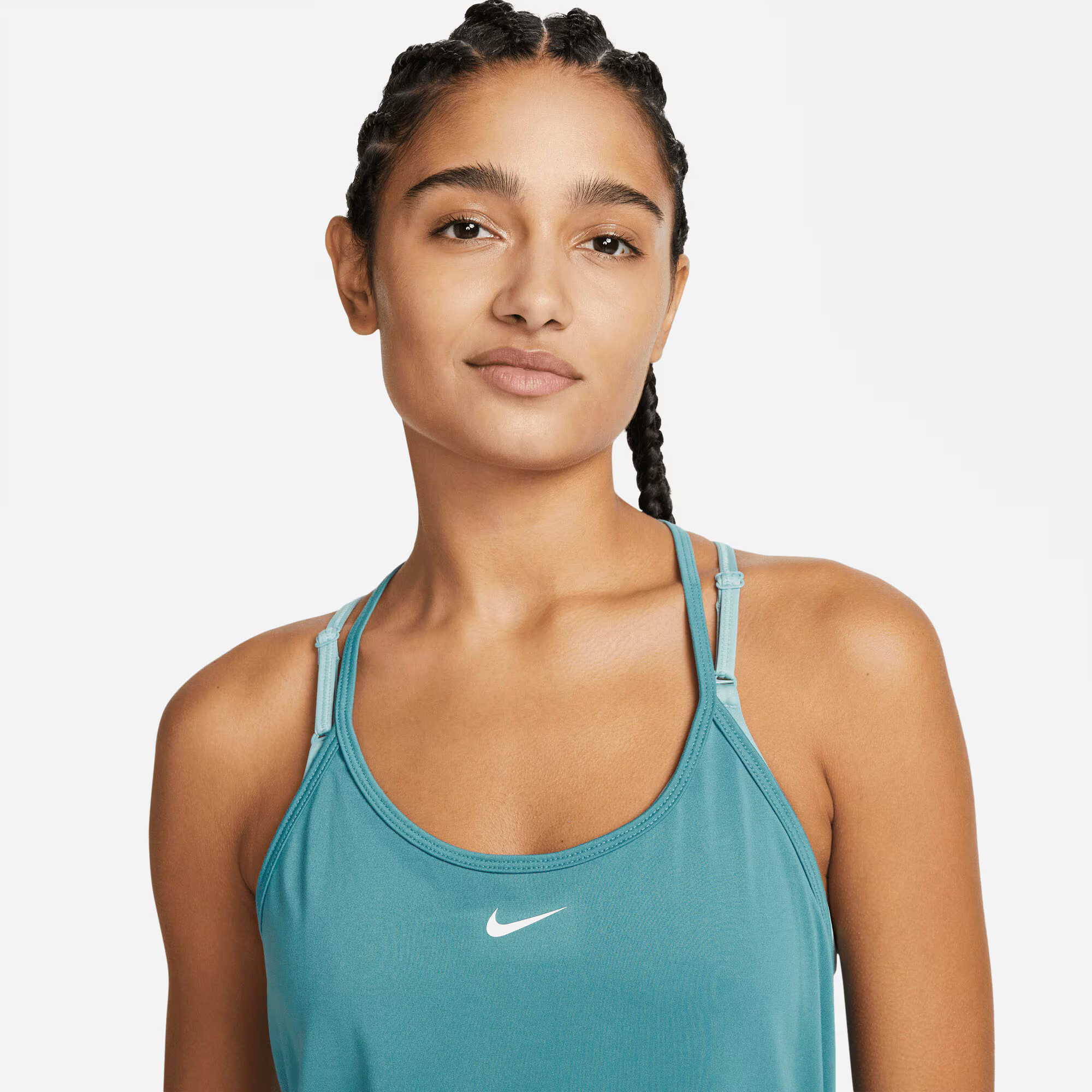 NIKE Športni top 'Just Do It' modra / bela - Pepit.si