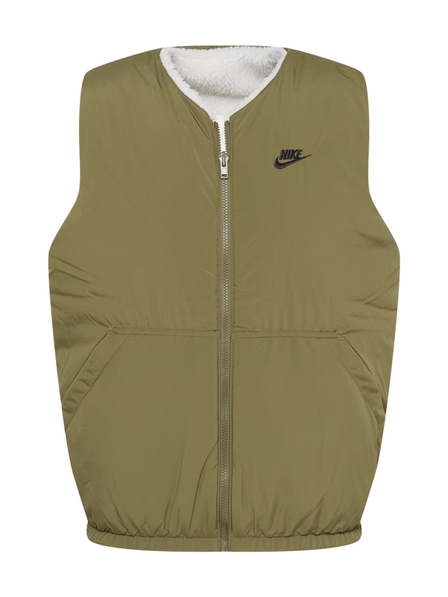 Nike Sportswear Brezrokavnik oliva / bela - Pepit.si