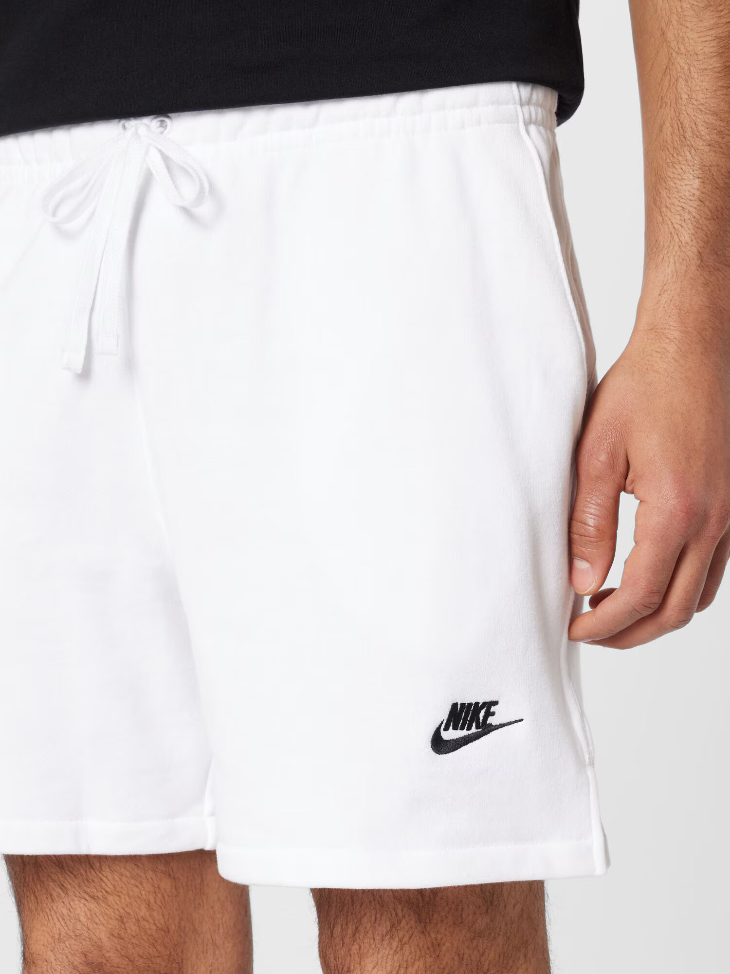 Nike Sportswear Hlače 'CLUB' črna / bela - Pepit.si