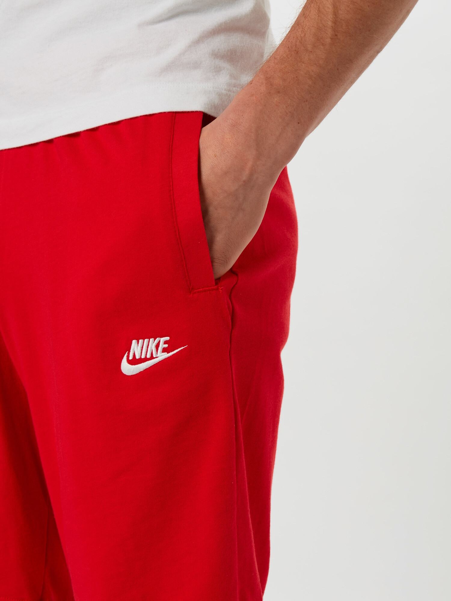 Nike Sportswear Hlače rdeča / bela - Pepit.si