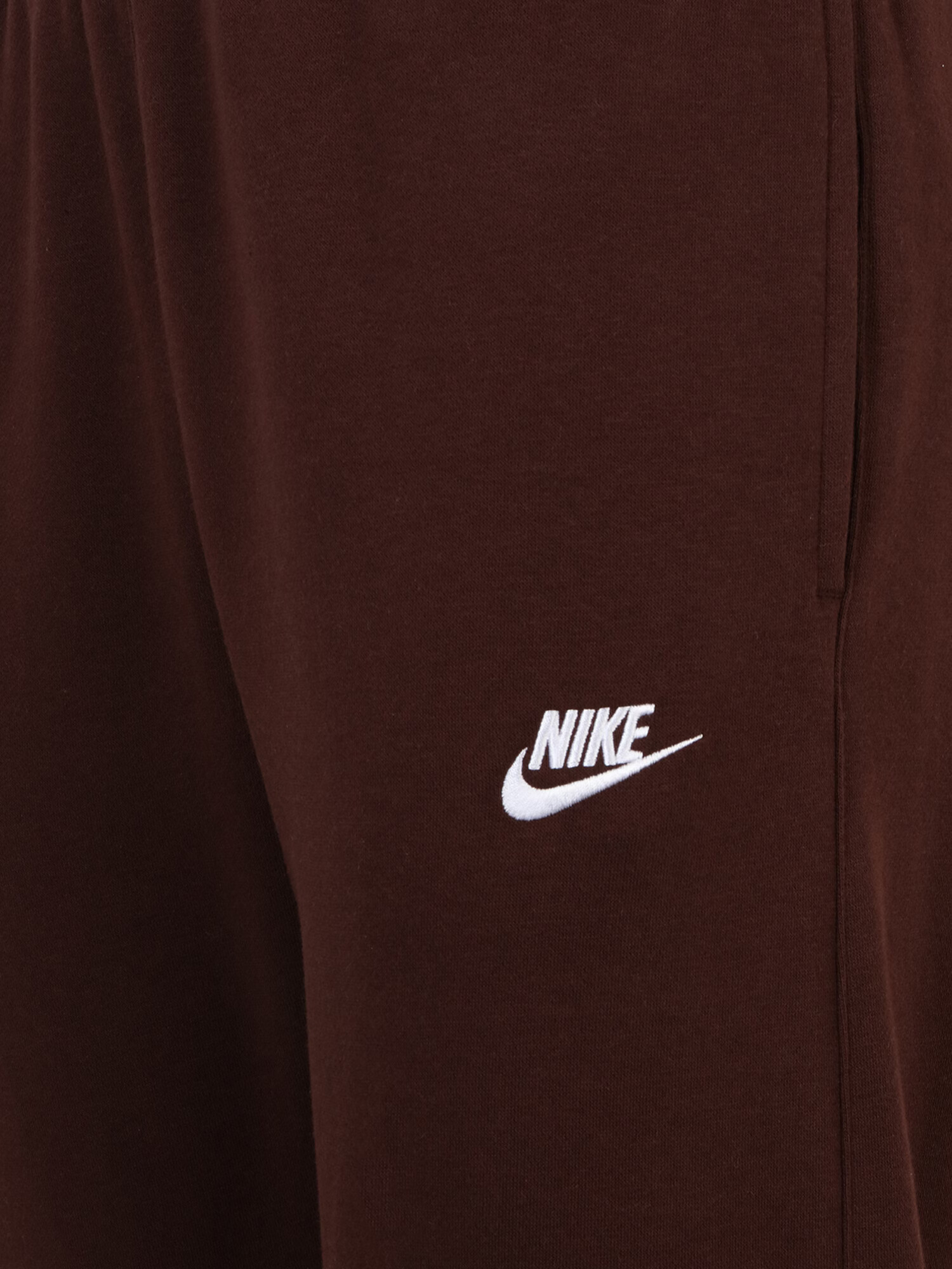 Nike Sportswear Hlače temno rjava / bela - Pepit.si