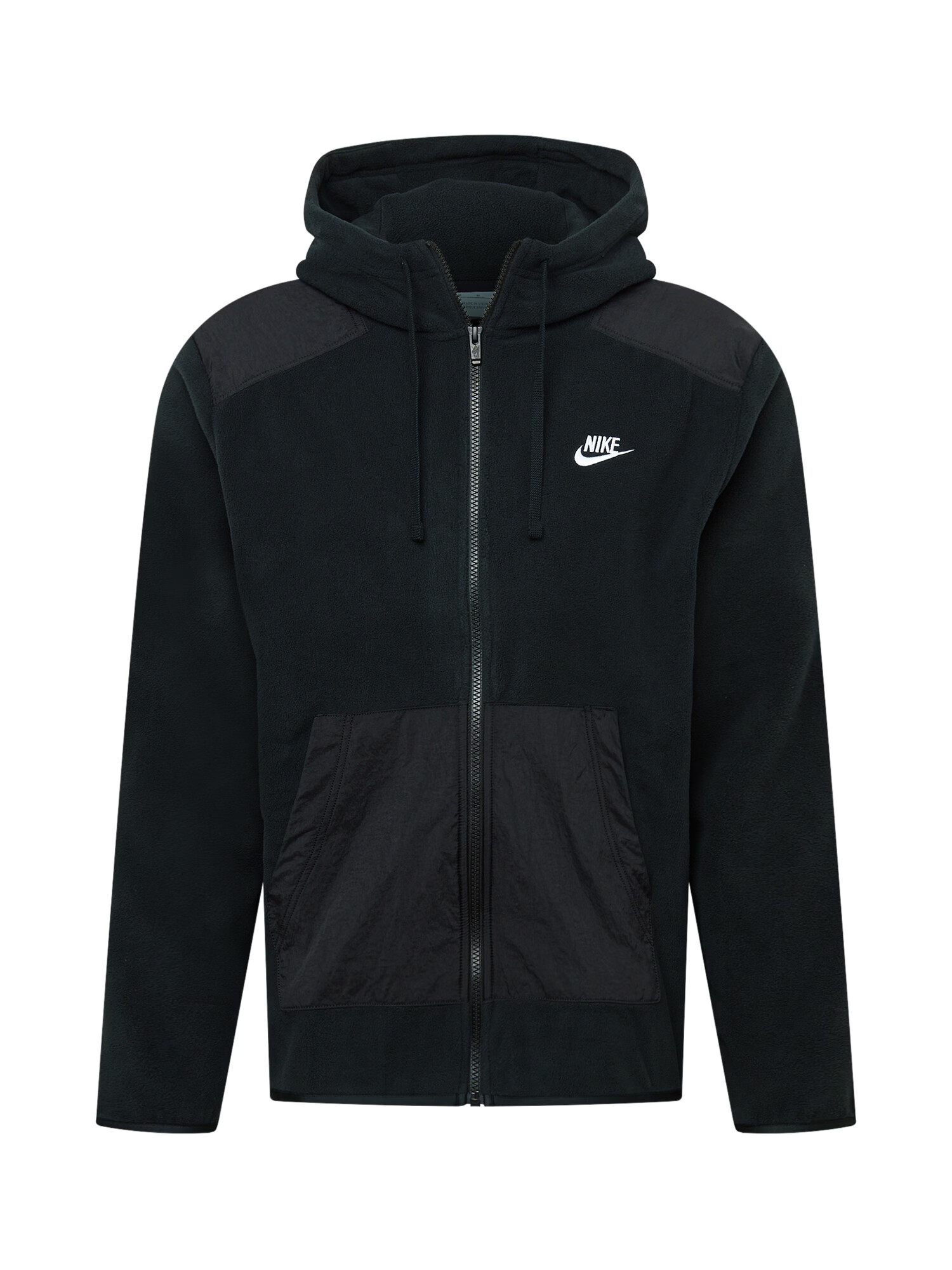 Nike Sportswear Jopa iz flisa črna / bela - Pepit.si