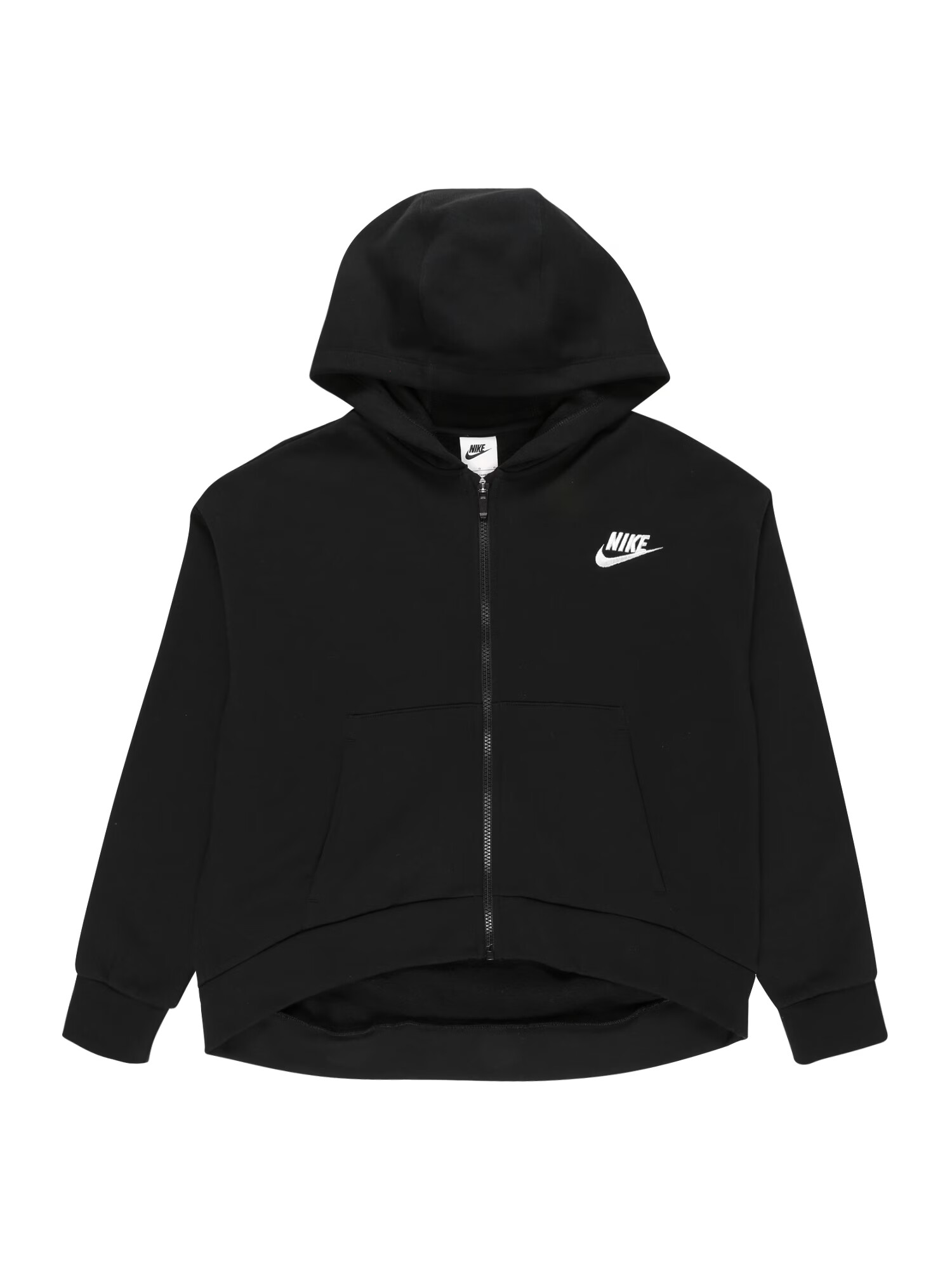 Nike Sportswear Jopa na zadrgo črna / bela - Pepit.si