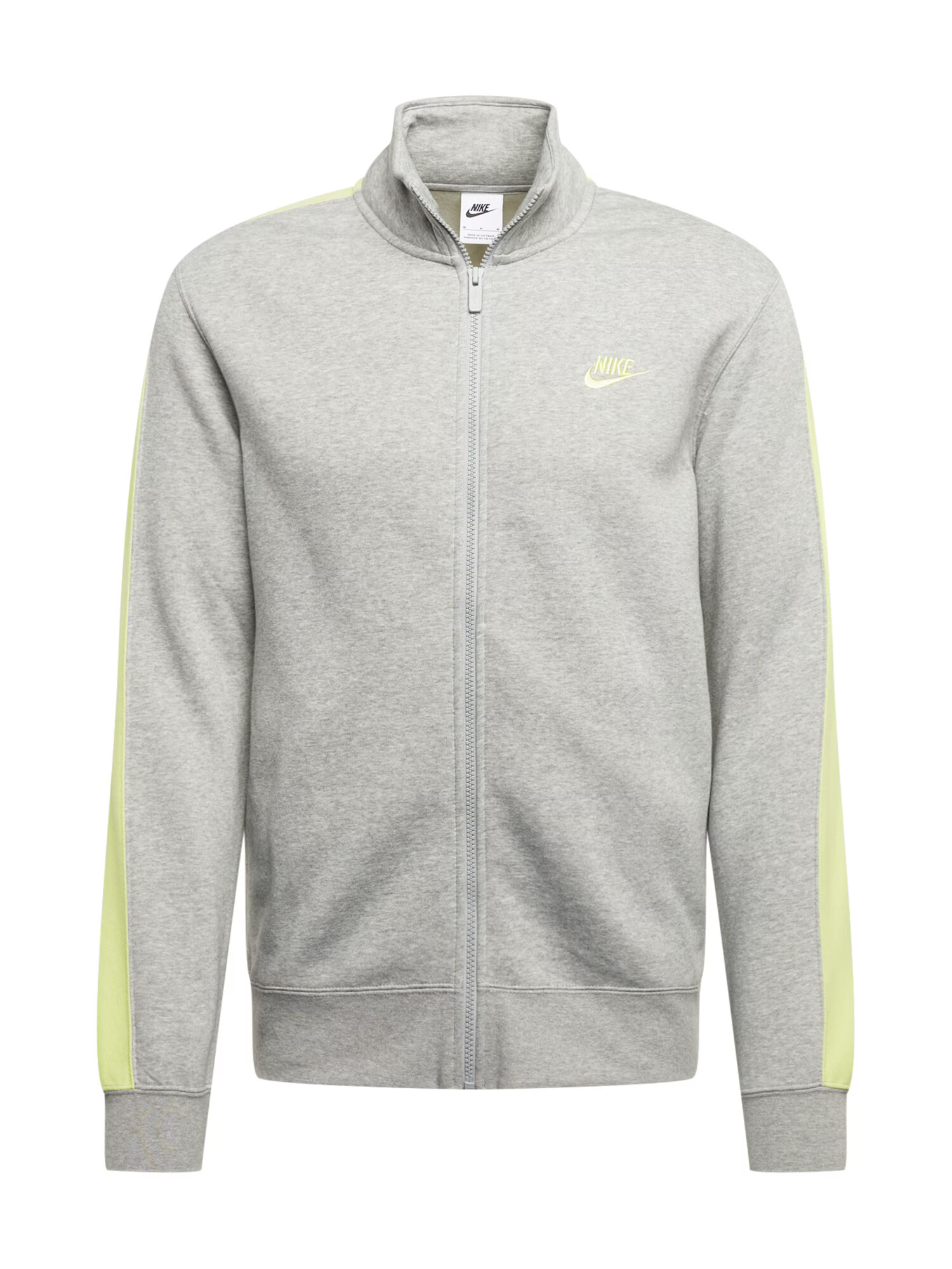 Nike Sportswear Jopa na zadrgo svetlo rumena / pegasto siva - Pepit.si