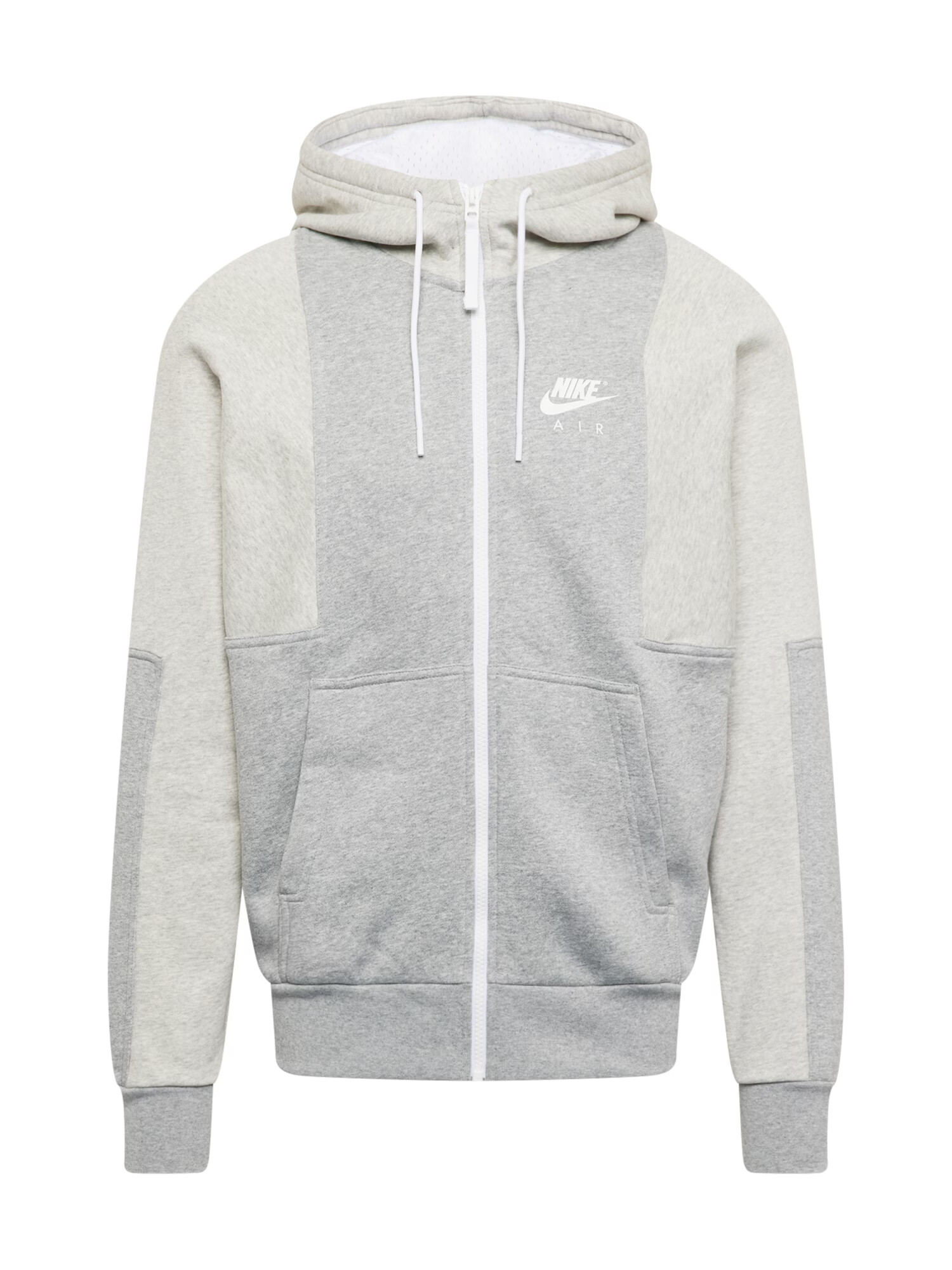 Nike Sportswear Jopa na zadrgo pegasto siva / svetlo siva / bela - Pepit.si