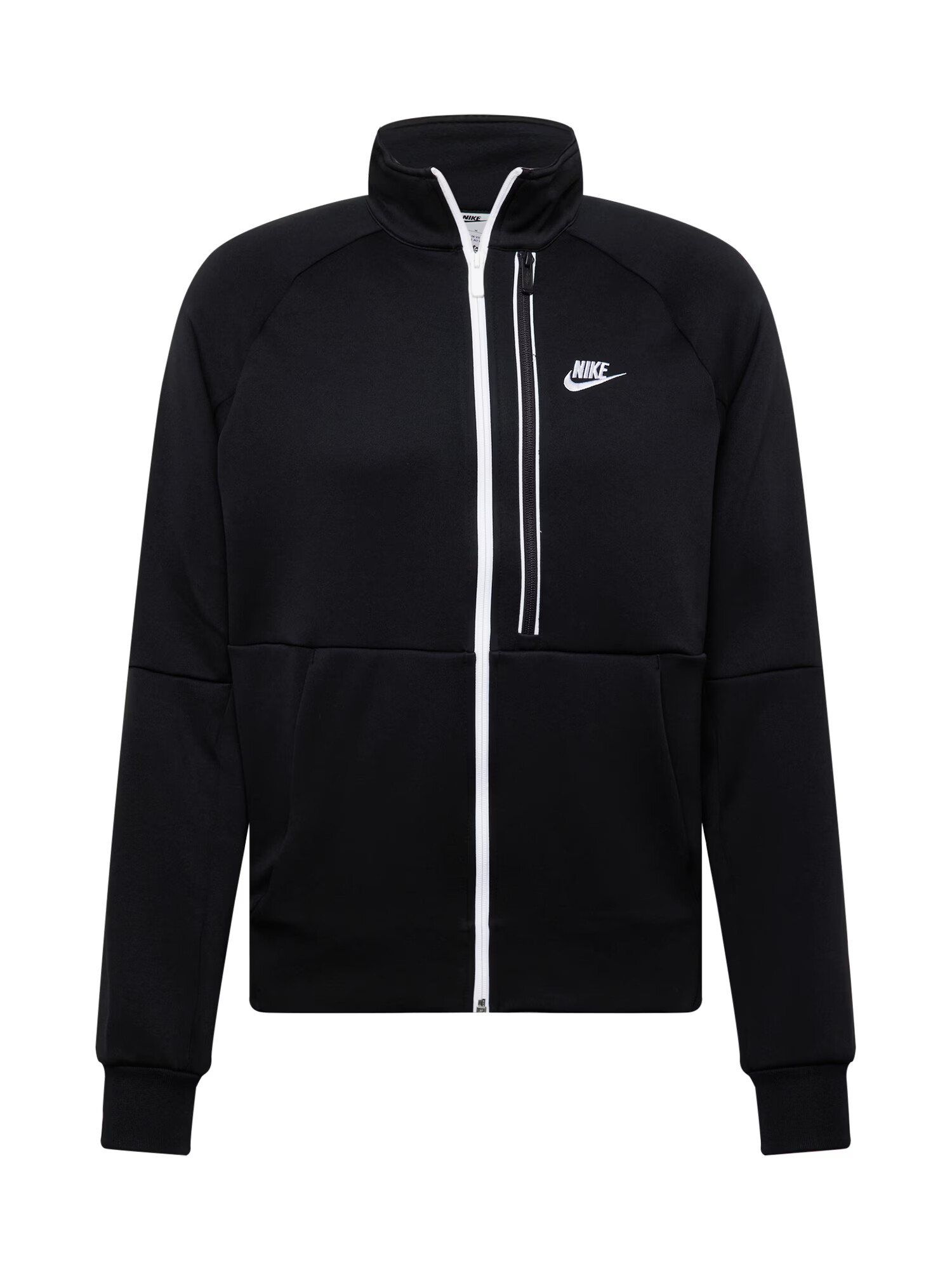 Nike Sportswear Jopa na zadrgo 'Tribute' črna / bela - Pepit.si