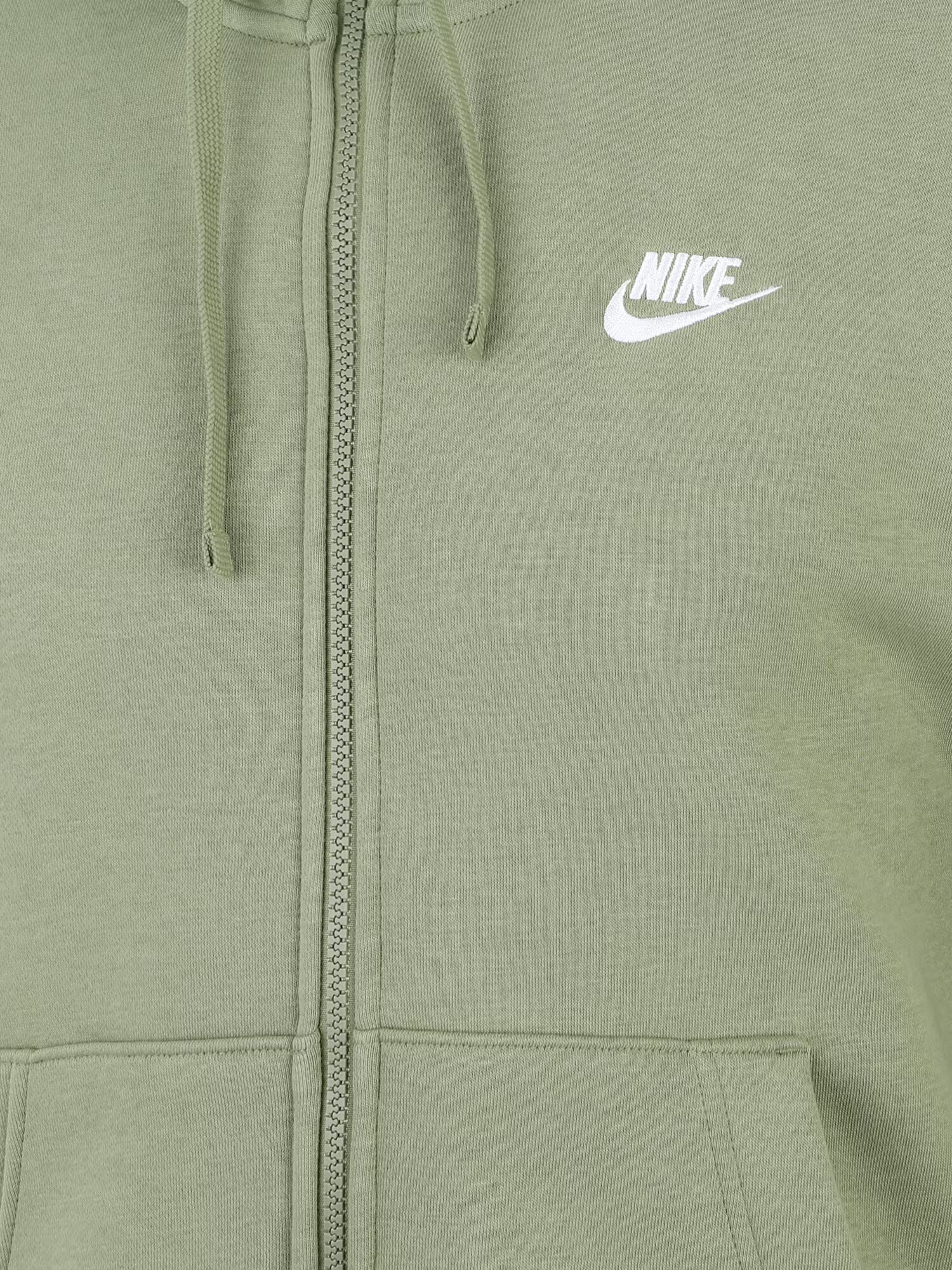 Nike Sportswear Jopa na zadrgo zelena / bela - Pepit.si