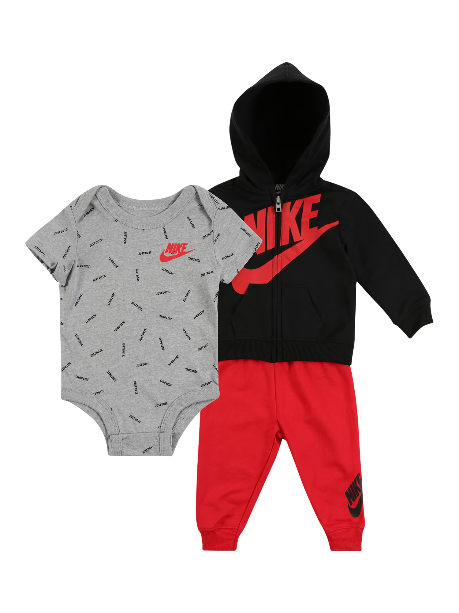 Nike Sportswear Komplet siva / rdeča / črna - Pepit.si