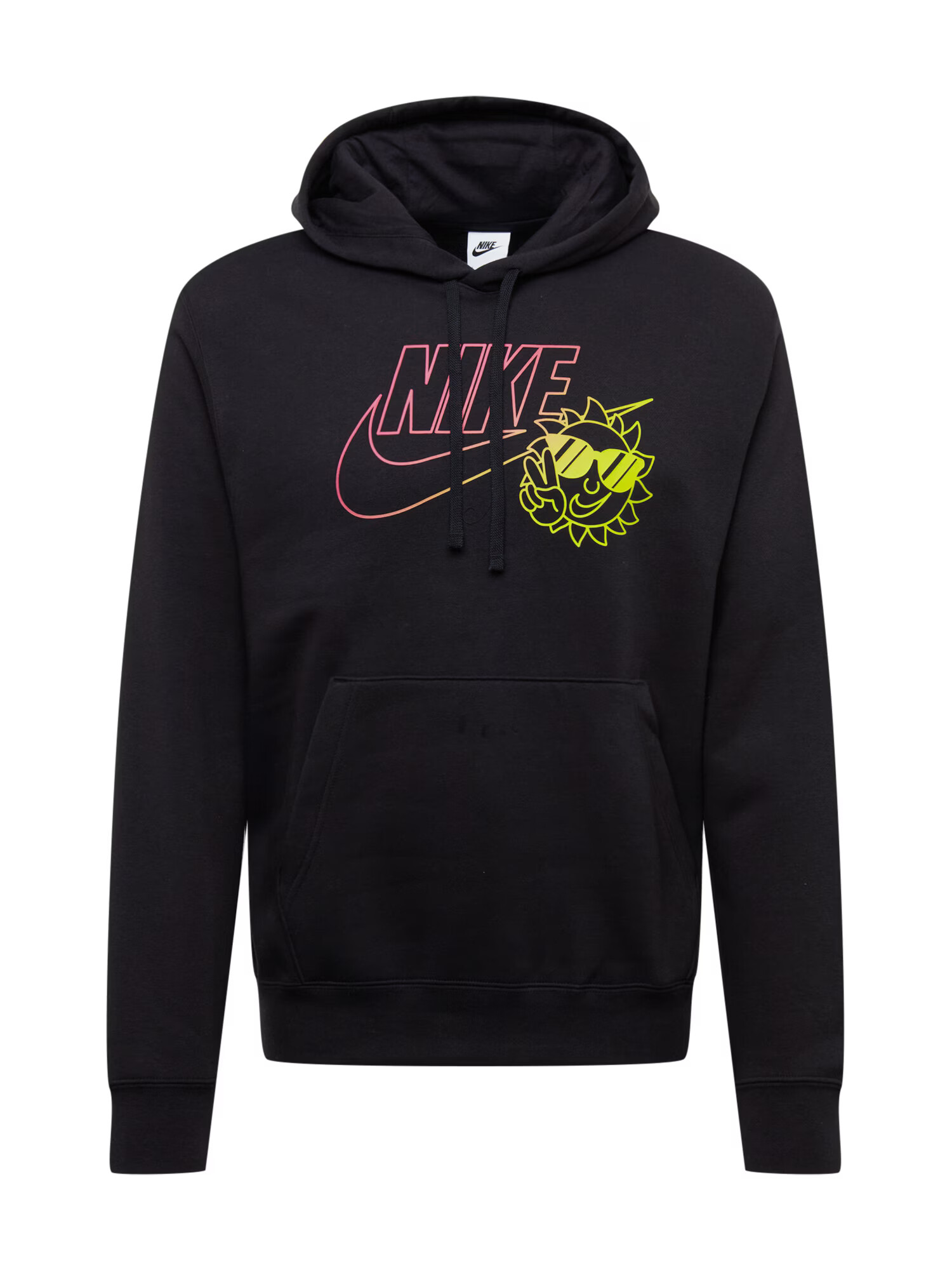 Nike Sportswear Majica apno / neonsko roza / črna - Pepit.si