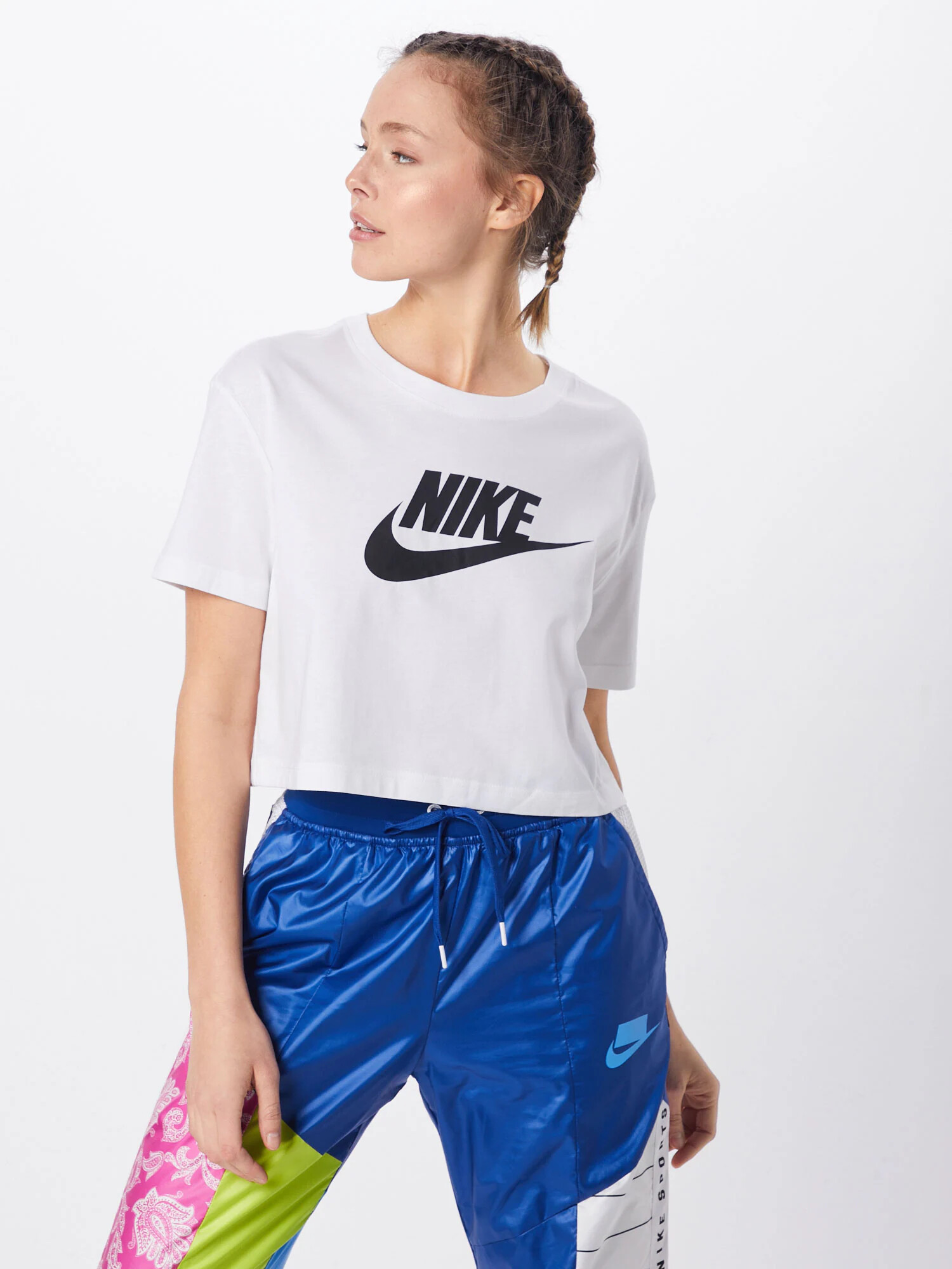 Nike Sportswear Majica črna / bela - Pepit.si