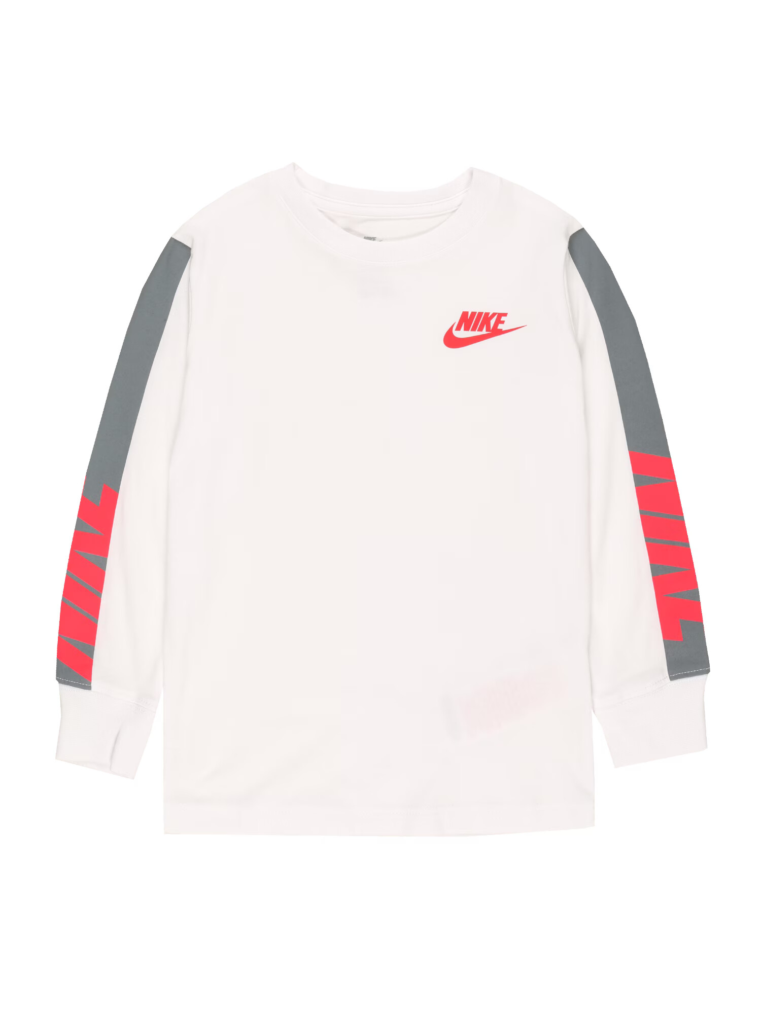 Nike Sportswear Majica bela / siva / rdeča - Pepit.si