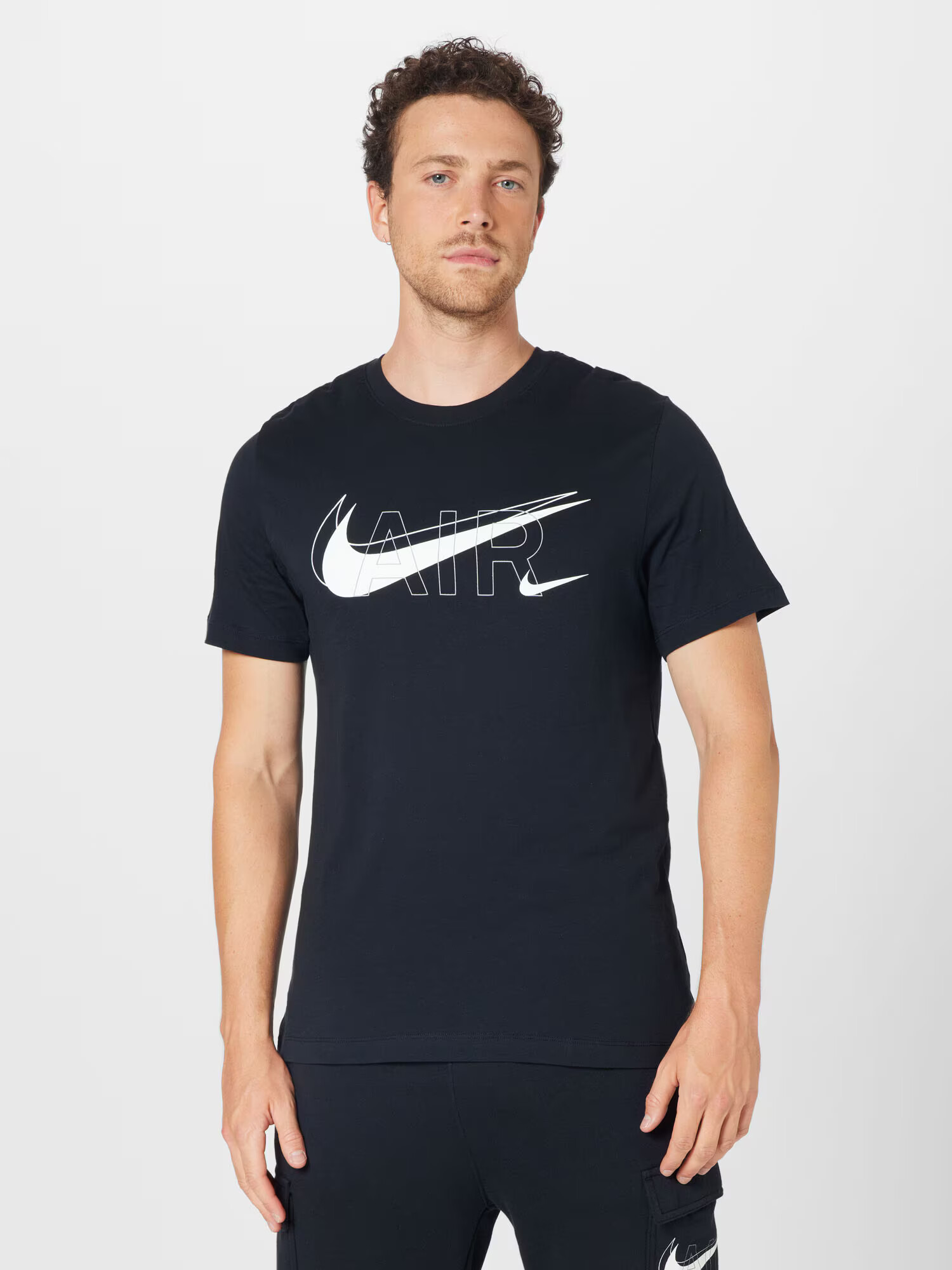 Nike Sportswear Majica črna / bela - Pepit.si