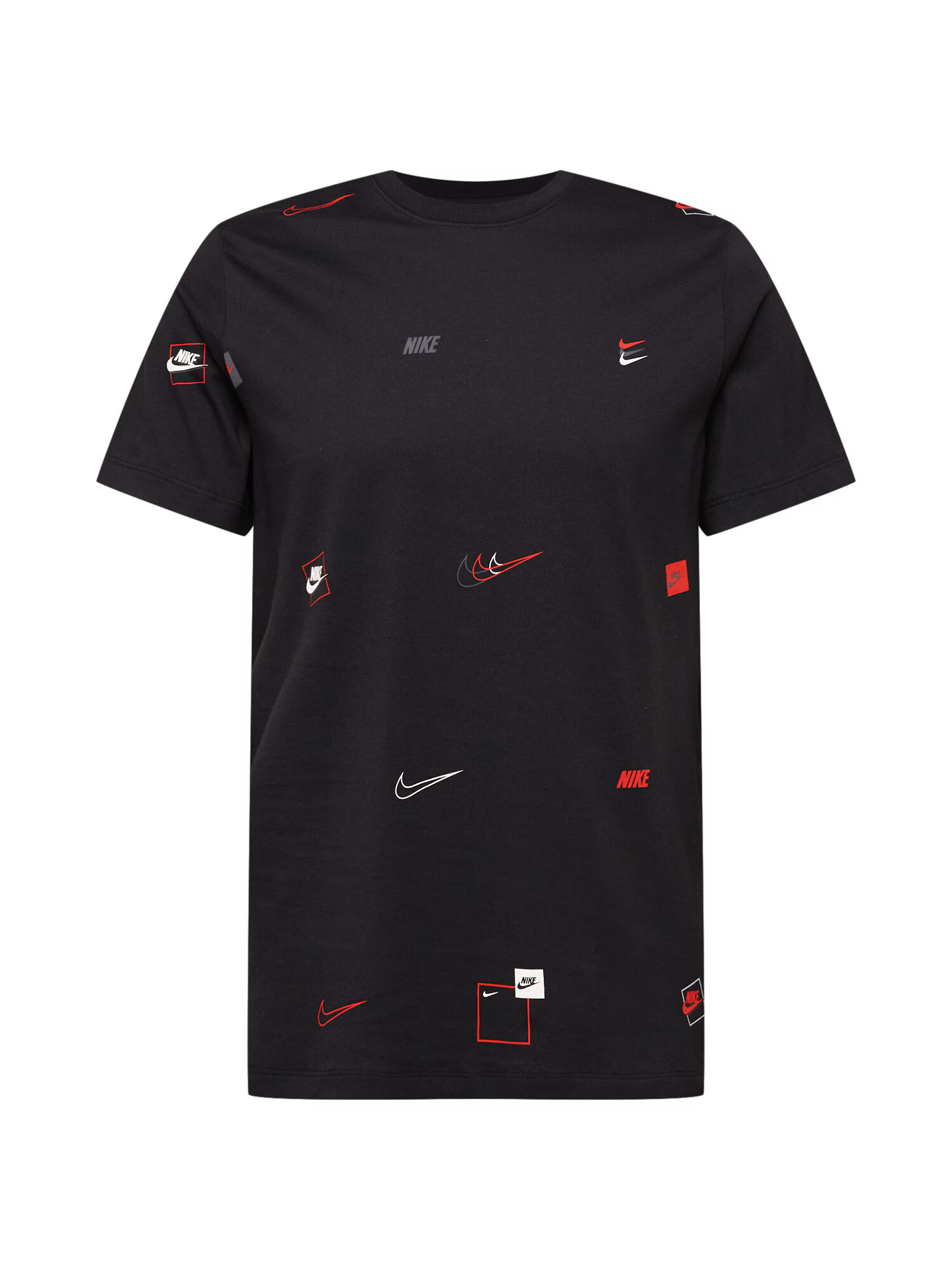 Nike Sportswear Majica siva / rdeča / črna / bela - Pepit.si