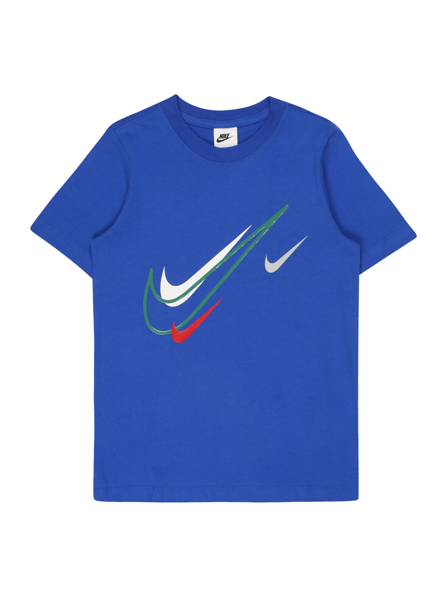 Nike Sportswear Majica kraljevo modra / zelena / rdeča / bela - Pepit.si