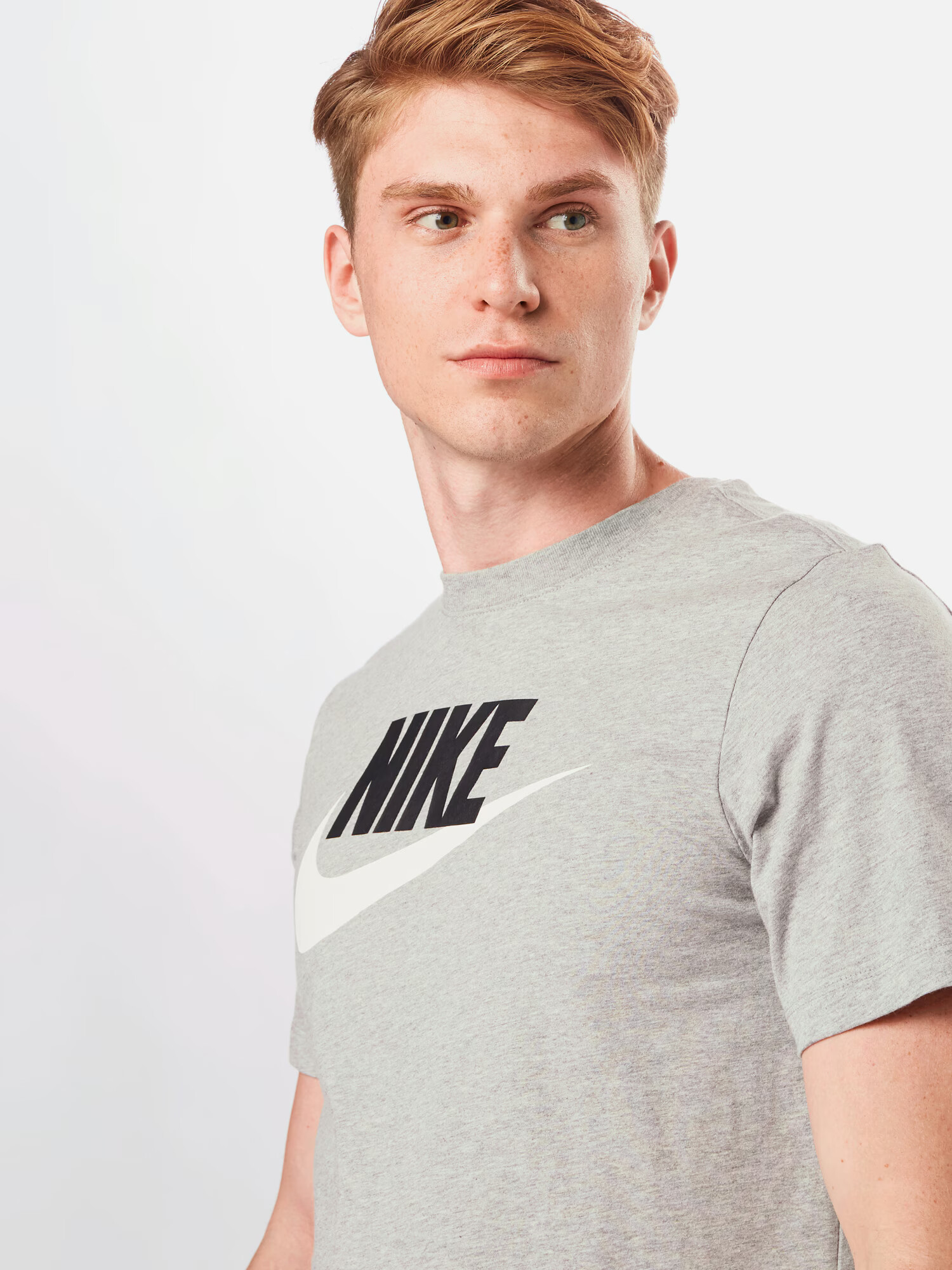 Nike Sportswear Majica pegasto siva / črna / bela - Pepit.si