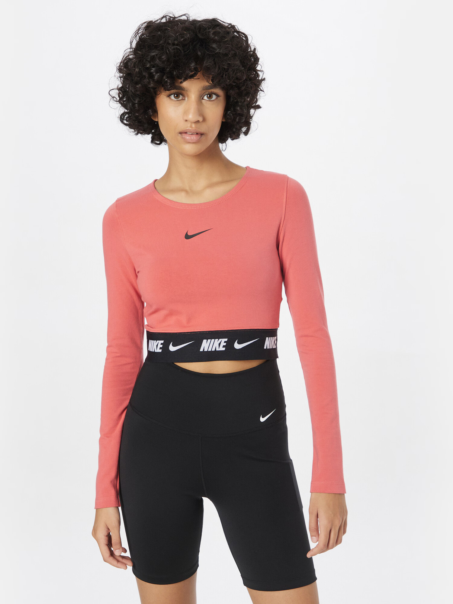 Nike Sportswear Majica roza / črna / bela - Pepit.si