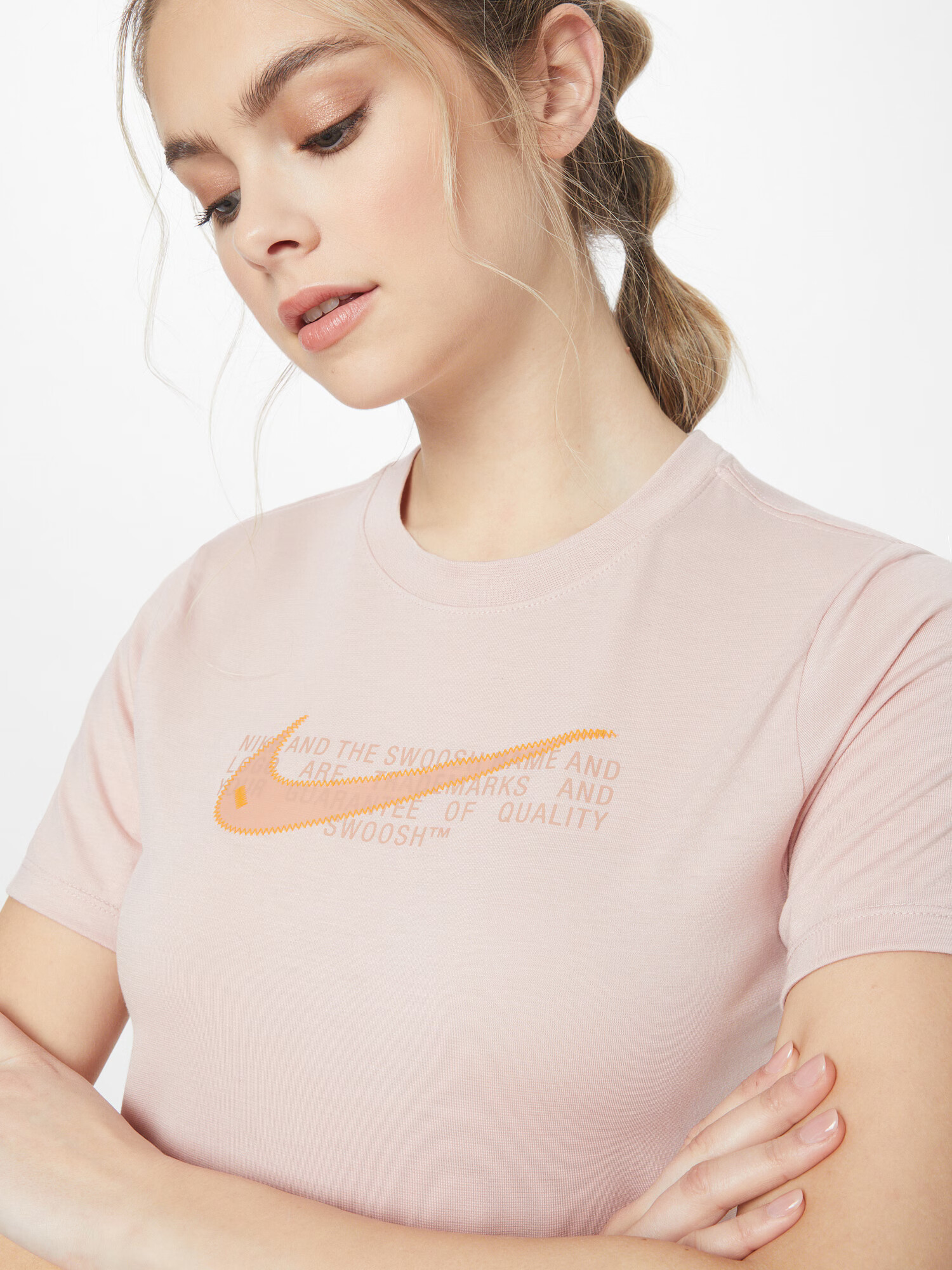 Nike Sportswear Majica pastelno lila / pastelno oranžna / roza - Pepit.si