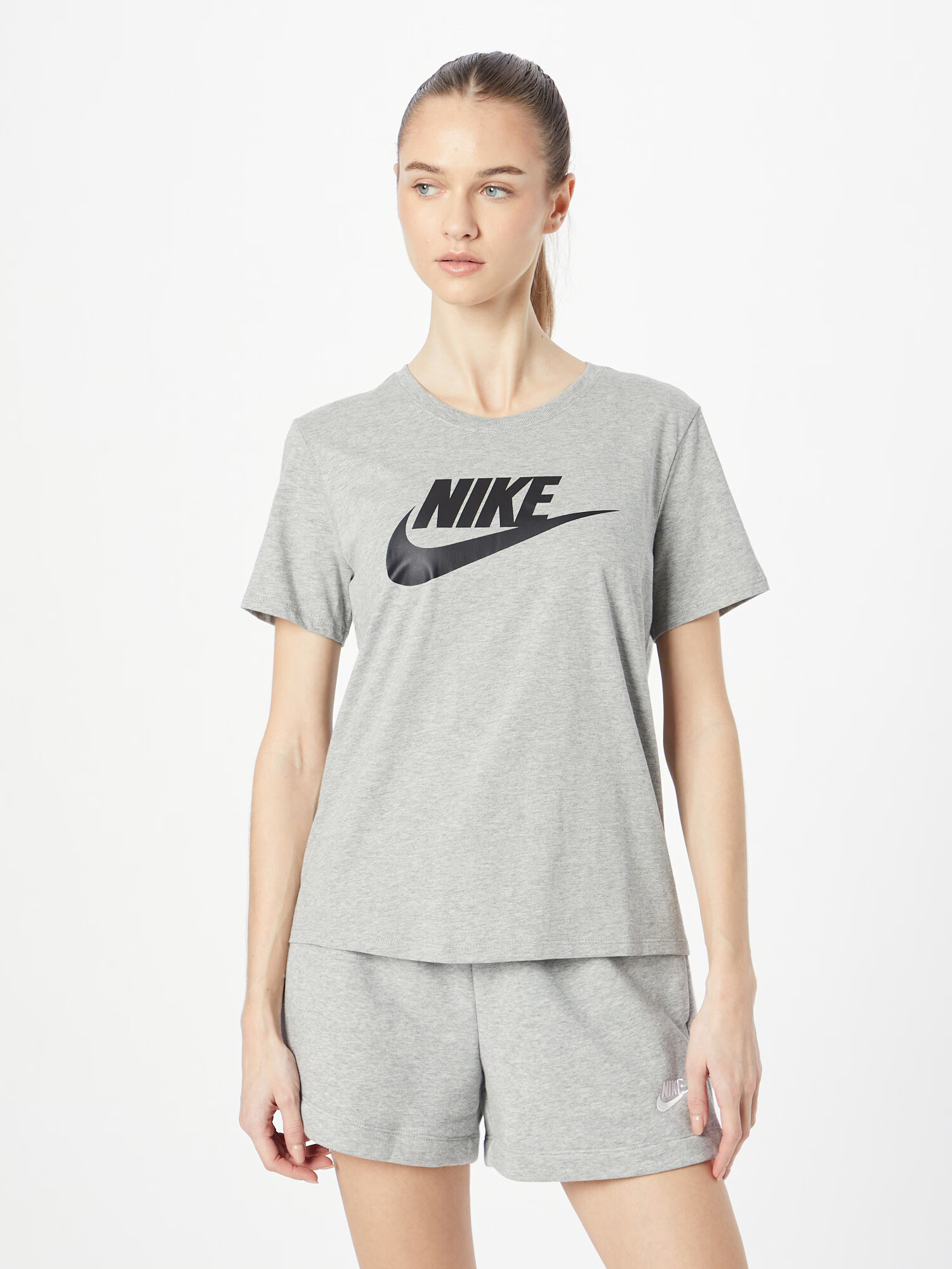 Nike Sportswear Majica siva / črna - Pepit.si