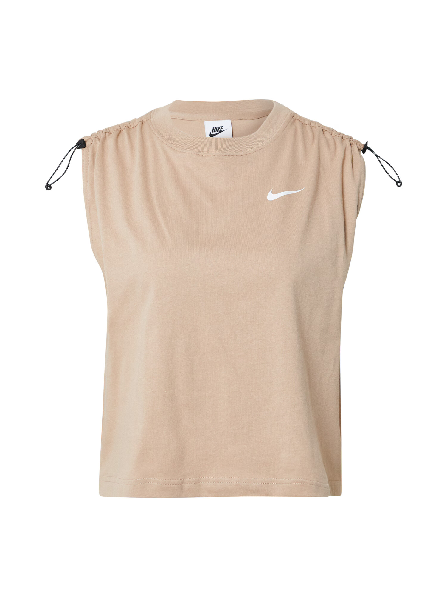 Nike Sportswear Top svetlo bež / bela - Pepit.si