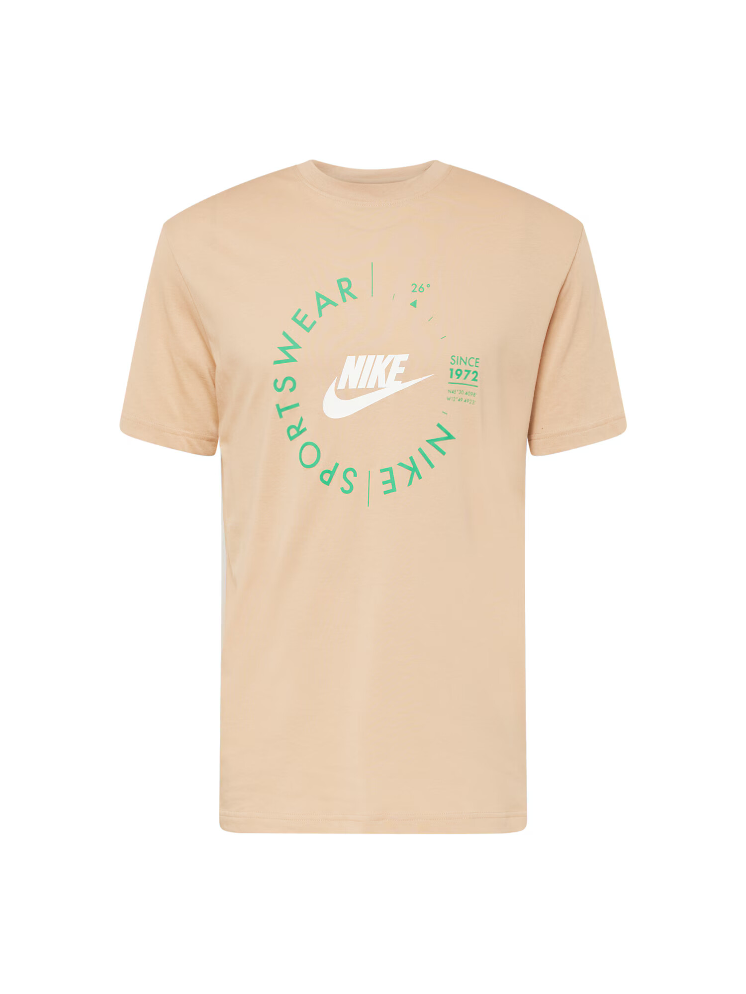 Nike Sportswear Majica bež / zelena / bela - Pepit.si