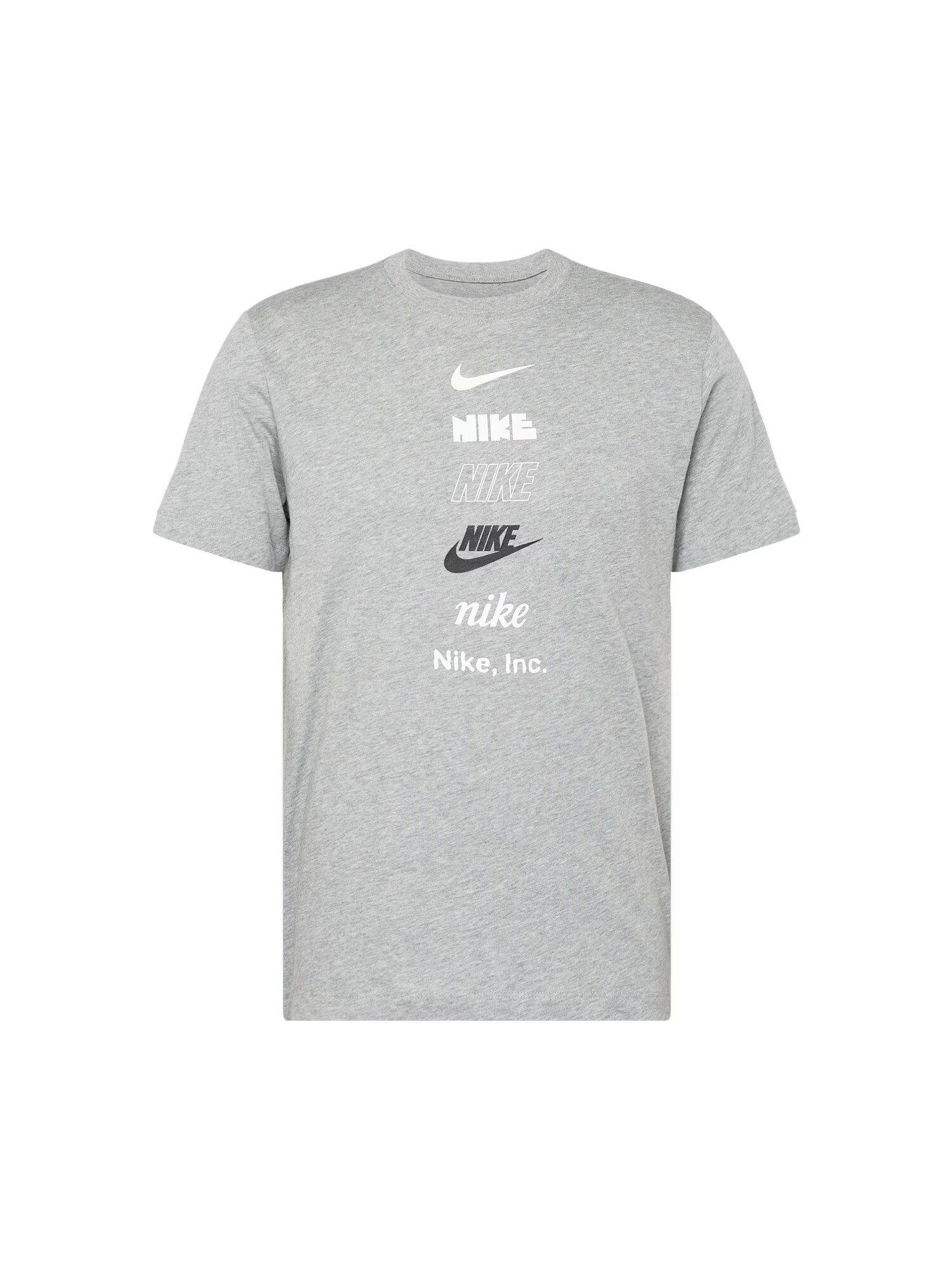 Nike Sportswear Majica pegasto siva / črna / bela - Pepit.si